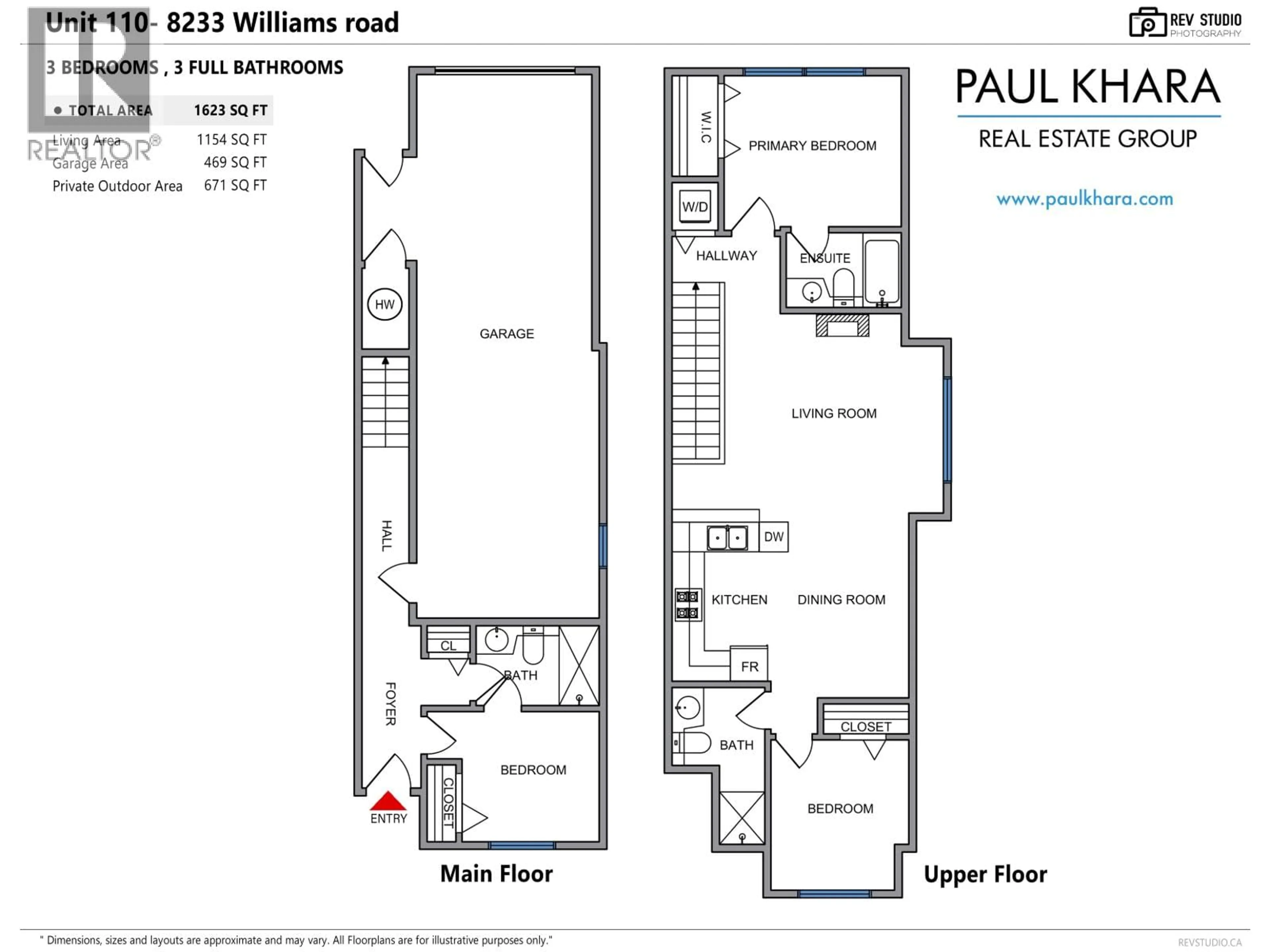 Floor plan for 110 - 8233 WILLIAMS ROAD, Richmond British Columbia V7A1G4