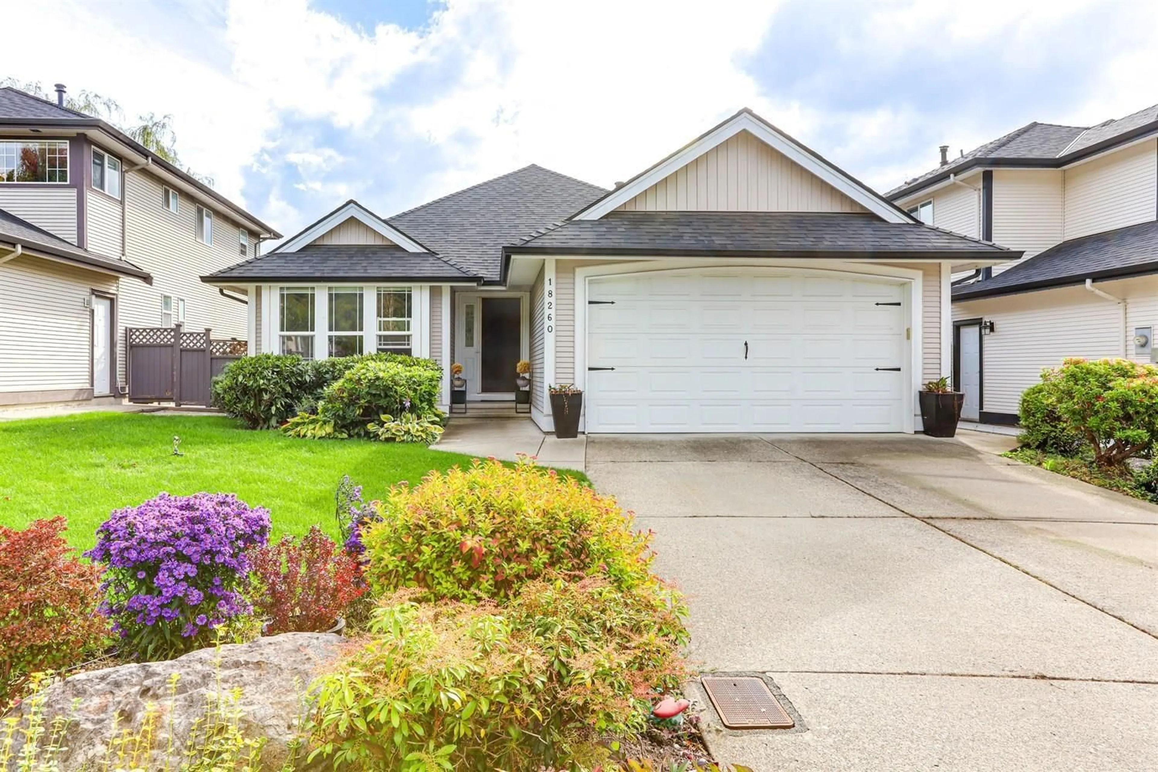 Home with vinyl exterior material, street for 18260 69 AVENUE, Surrey British Columbia V3S9H5