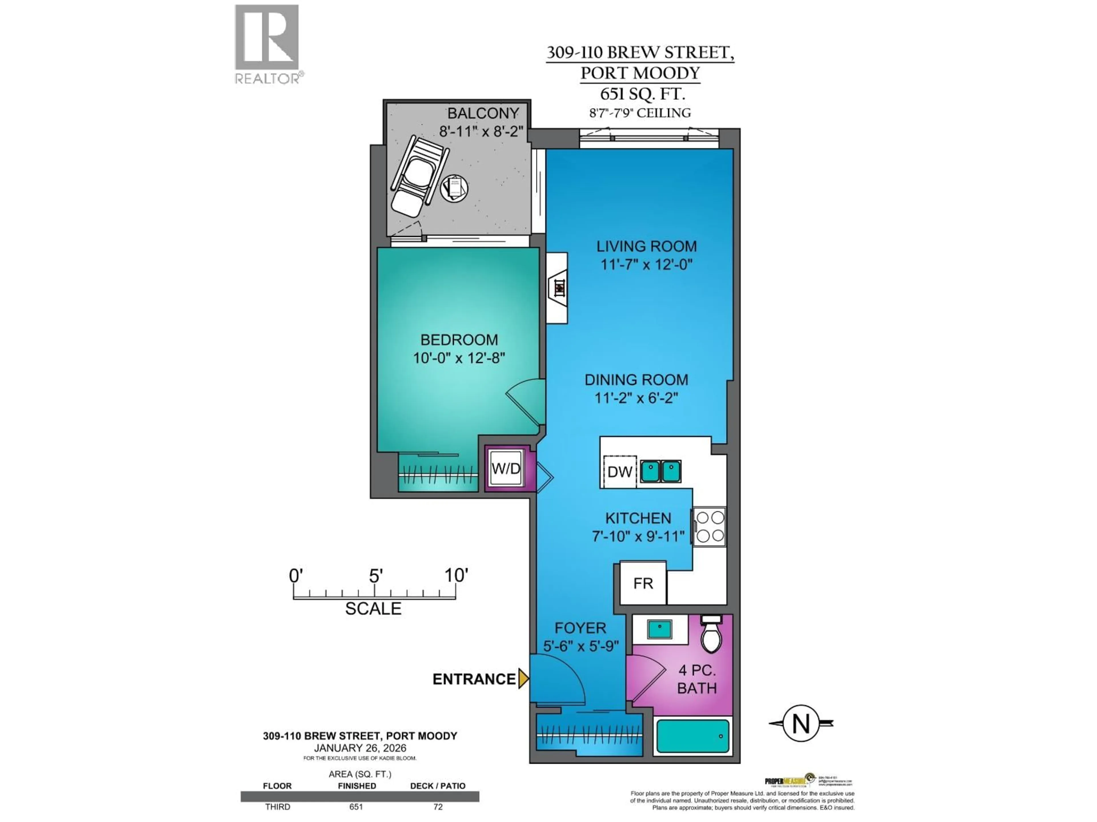 Floor plan for 309 - 110 BREW STREET, Port Moody British Columbia V3H0E4