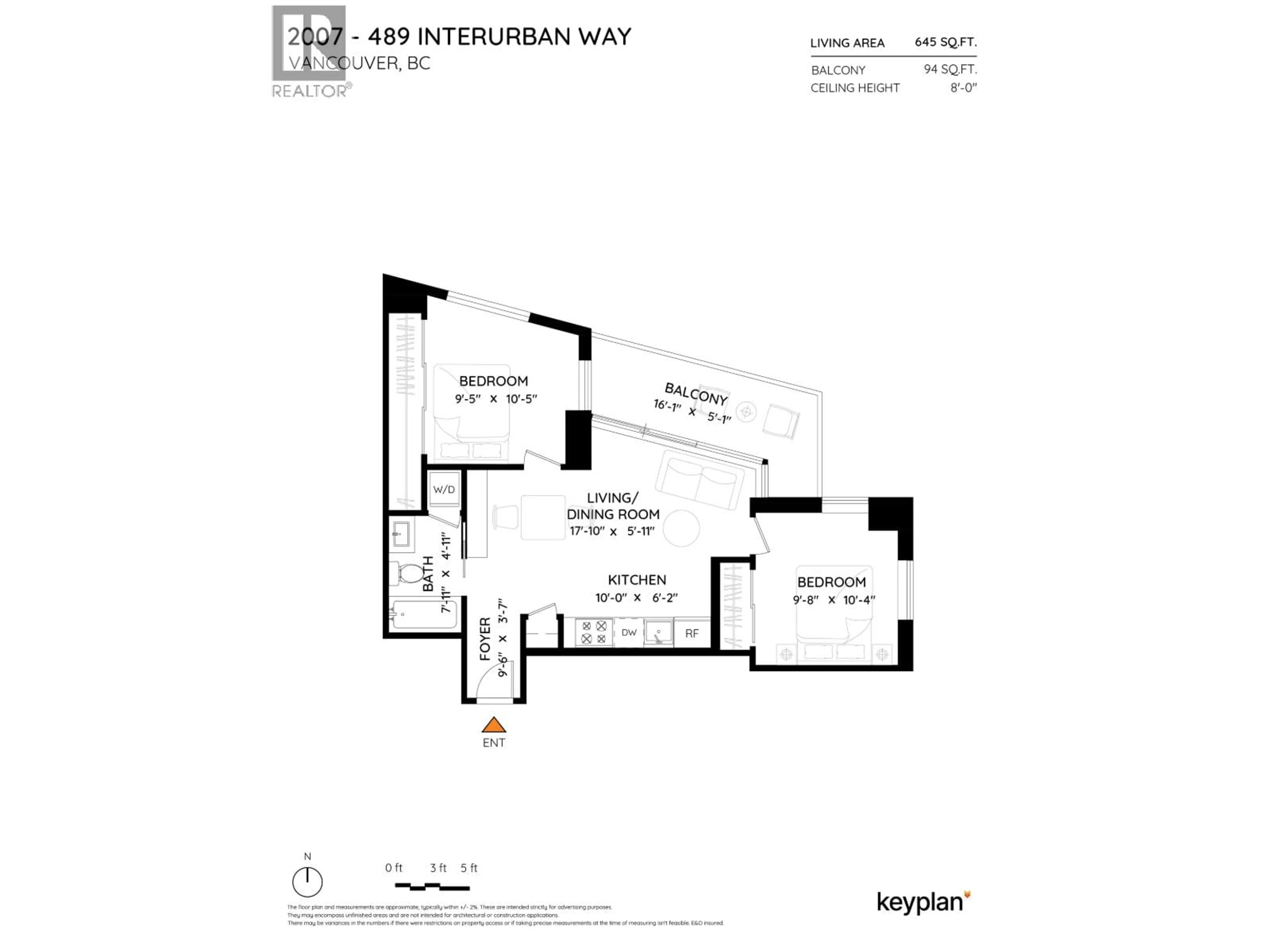 Floor plan for 2007 - 489 INTERURBAN WAY, Vancouver British Columbia V5X0C7