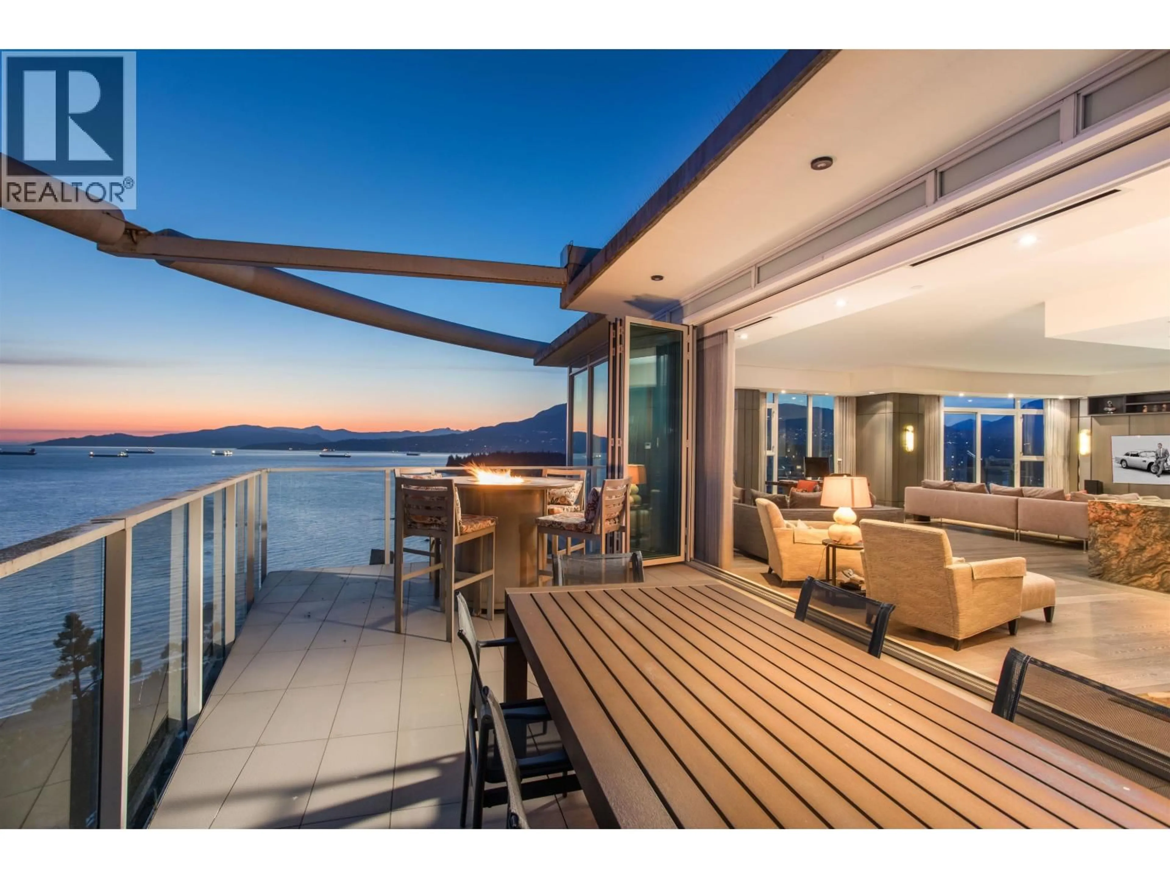 Patio, water/lake/river/ocean view for 2101 - 1221 BIDWELL STREET, Vancouver British Columbia V6G0B1