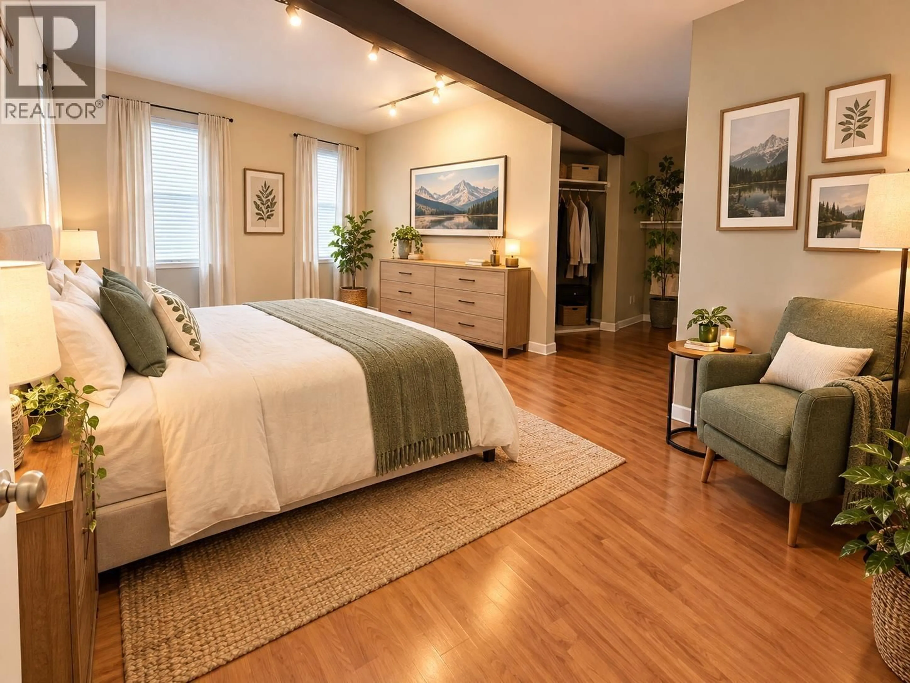 Bedroom with bed, wood/laminate floor for 22670 BROWN AVENUE, Maple Ridge British Columbia V2X3R5