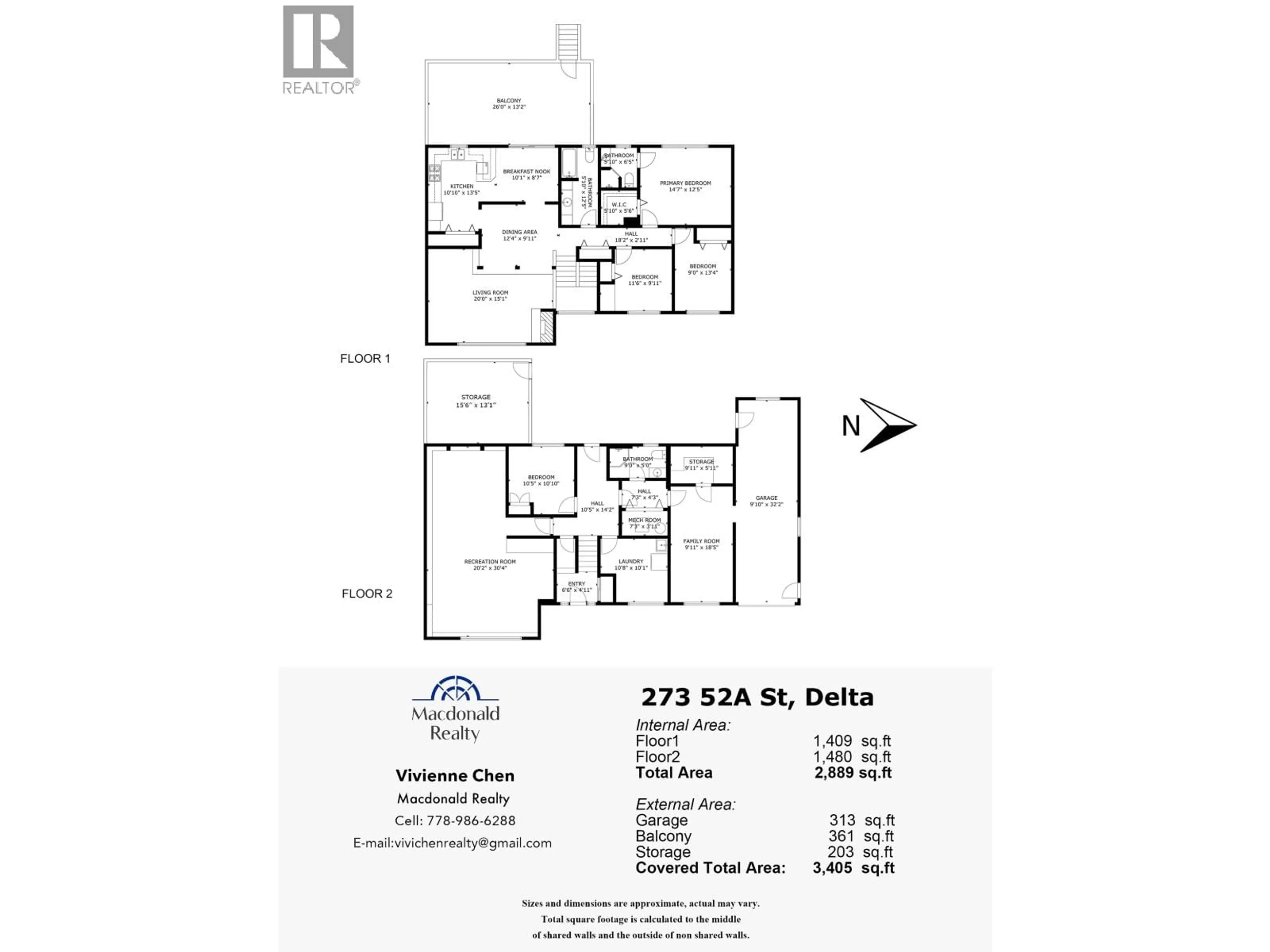 Floor plan for 273 52A STREET, Delta British Columbia V4M2Z7