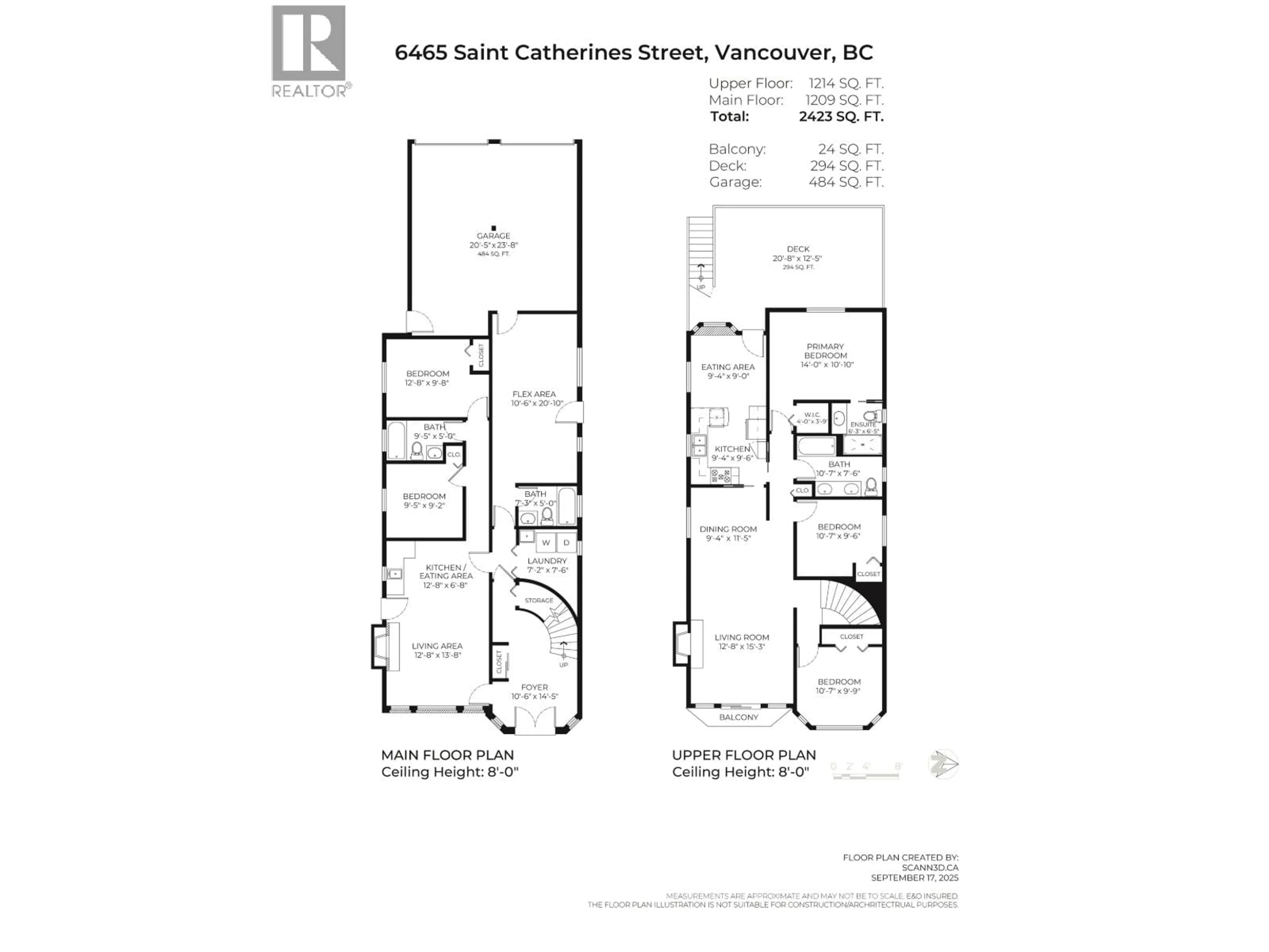 Floor plan for 6465 ST. CATHERINES STREET, Vancouver British Columbia V5W3G9