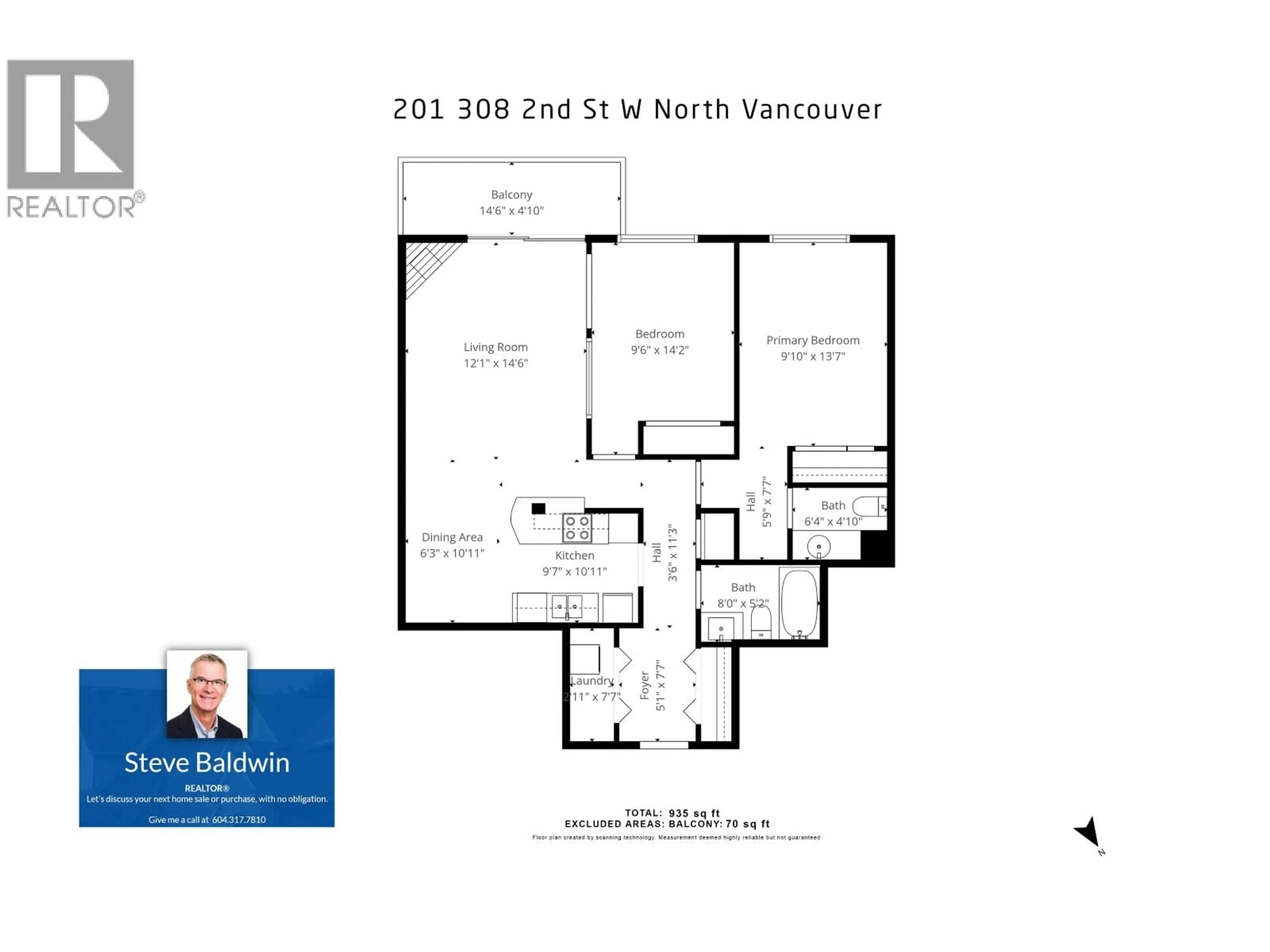 Floor plan for 201 - 308 2ND STREET, North Vancouver British Columbia V7M1E1