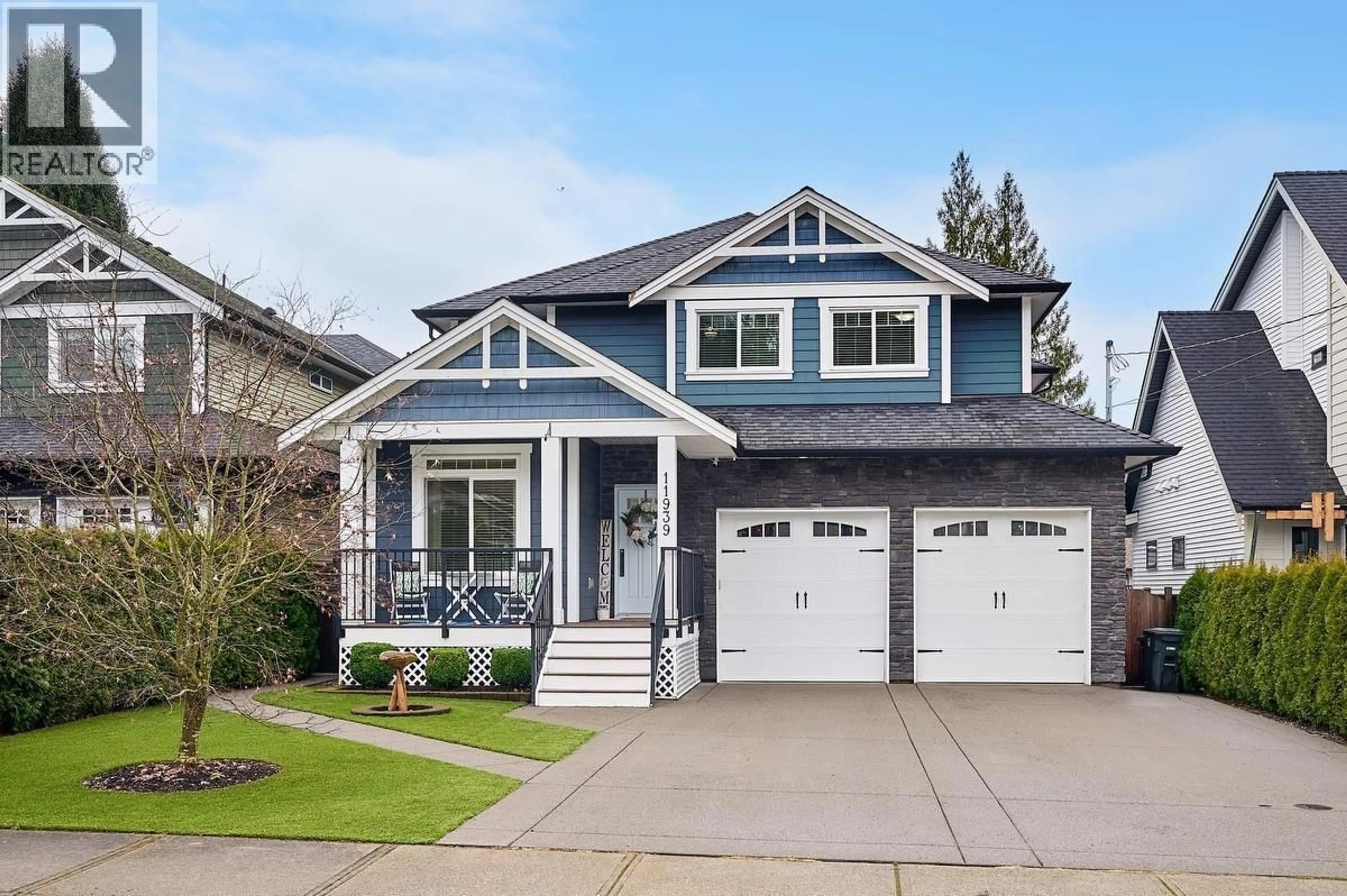 Home with vinyl exterior material, street for 11939 BONSON ROAD, Pitt Meadows British Columbia V3Y1K5