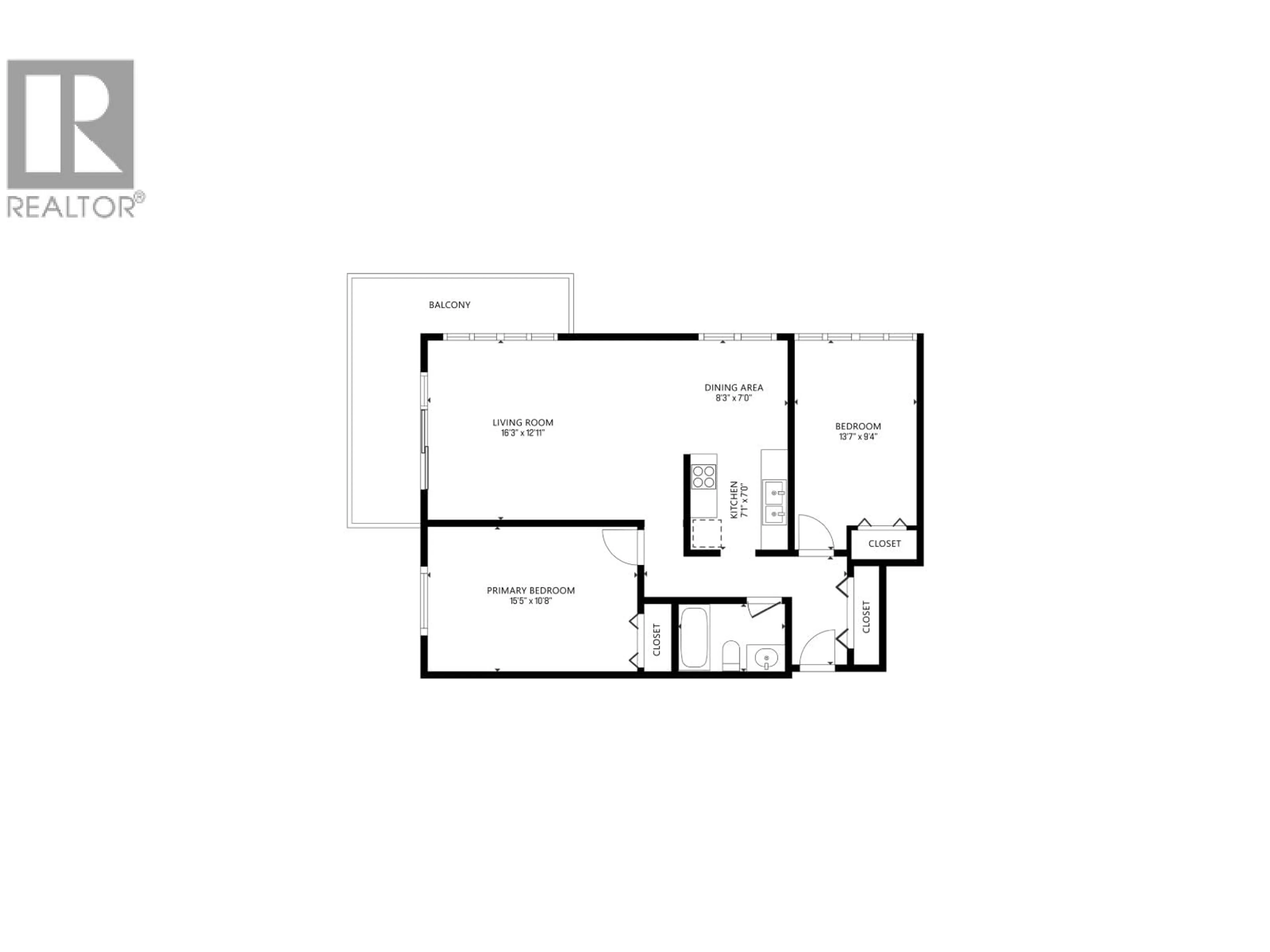 Floor plan for 211 - 155 5TH STREET, North Vancouver British Columbia V7L1L3