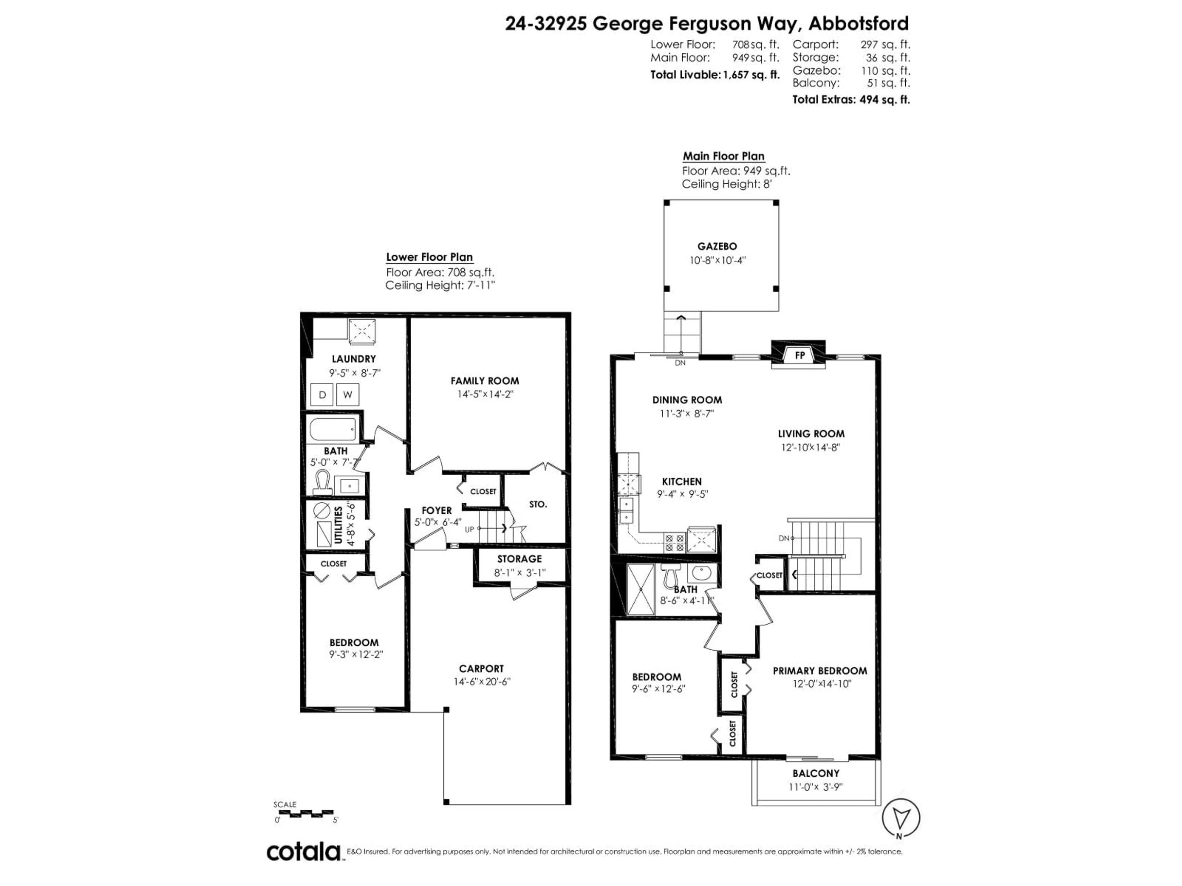 Floor plan for 24 - 32925 GEORGE FERGUSON WAY, Abbotsford British Columbia V2S6Z9