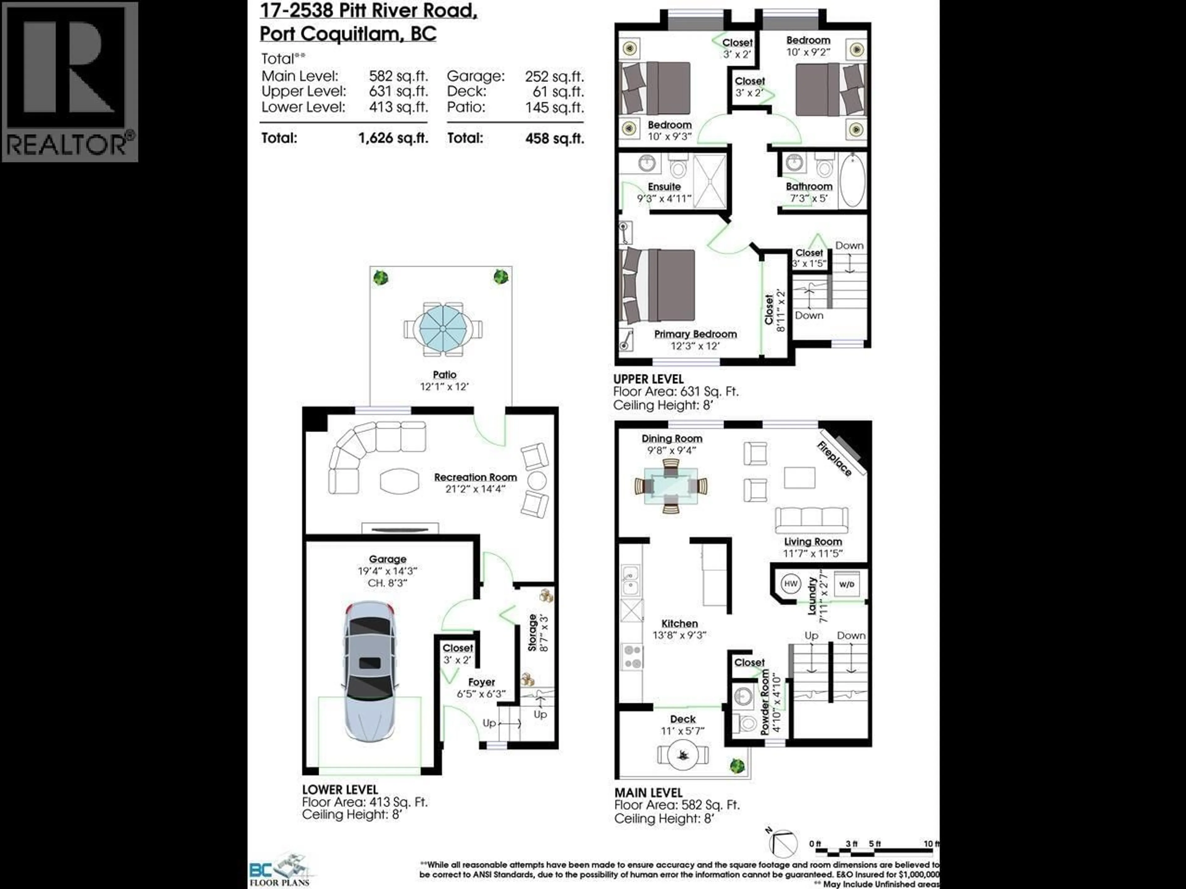 Floor plan for 17 - 2538 PITT RIVER ROAD, Port Coquitlam British Columbia V3C6J6