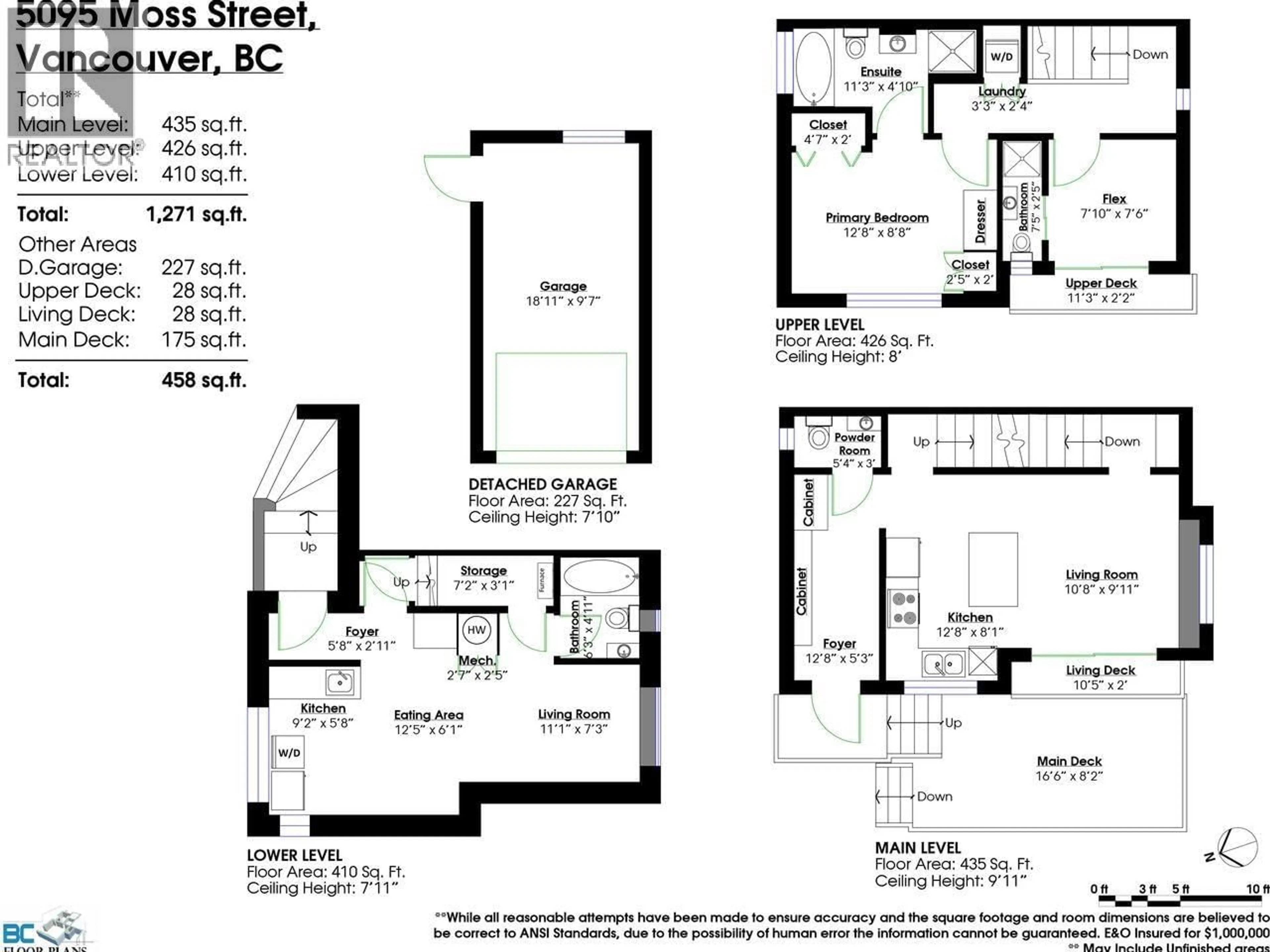 Floor plan for 5095 MOSS STREET, Vancouver British Columbia V5R3T6