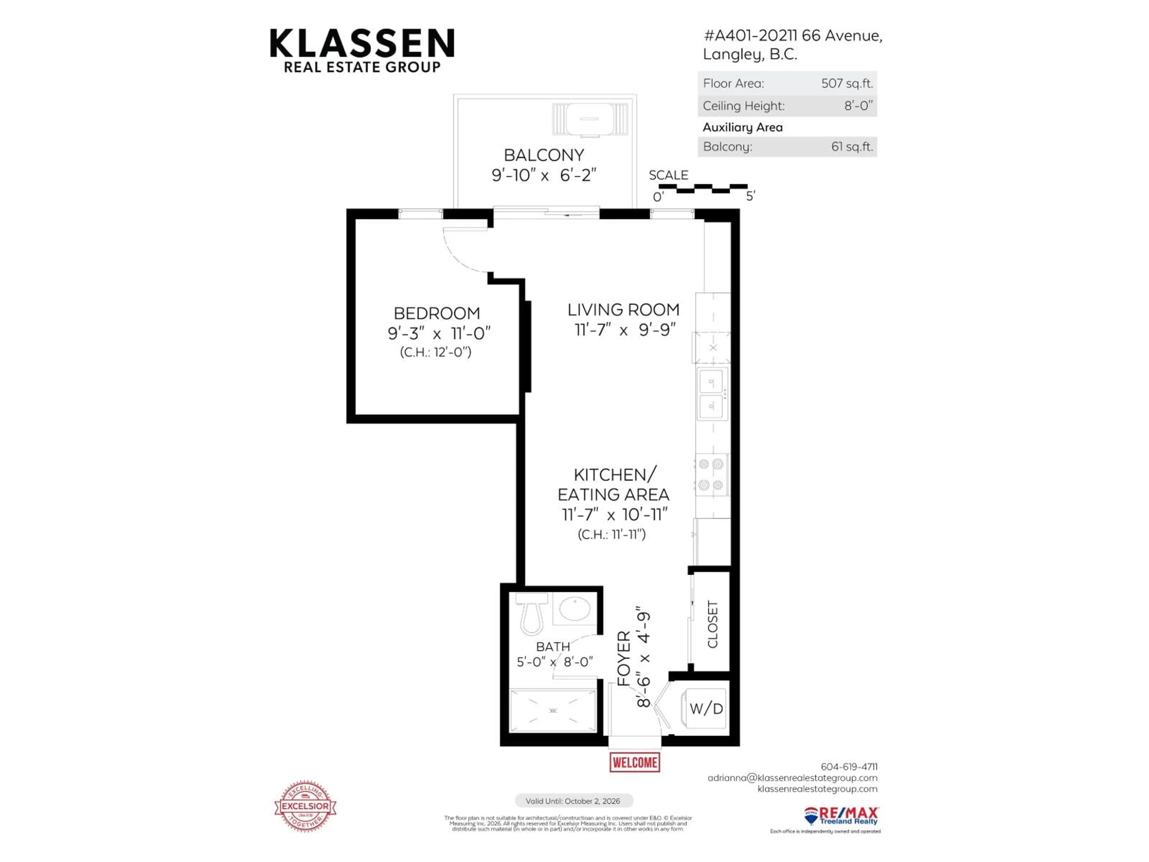 Floor plan for A401 - 20211 66 AVENUE, Langley British Columbia V2Y0L4
