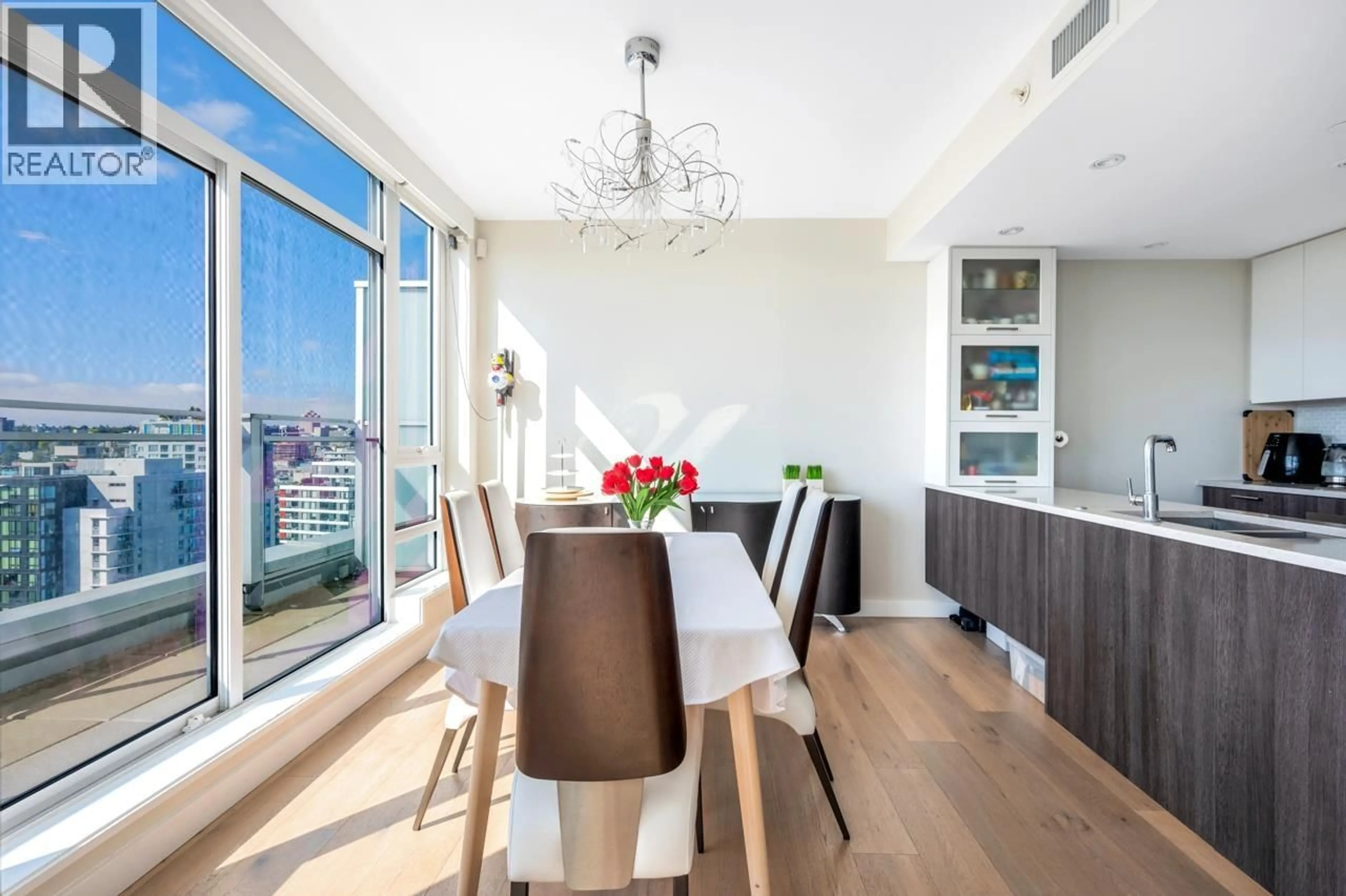 Dining room, wood/laminate floor for 2101 - 1618 QUEBEC STREET, Vancouver British Columbia V6A0C5
