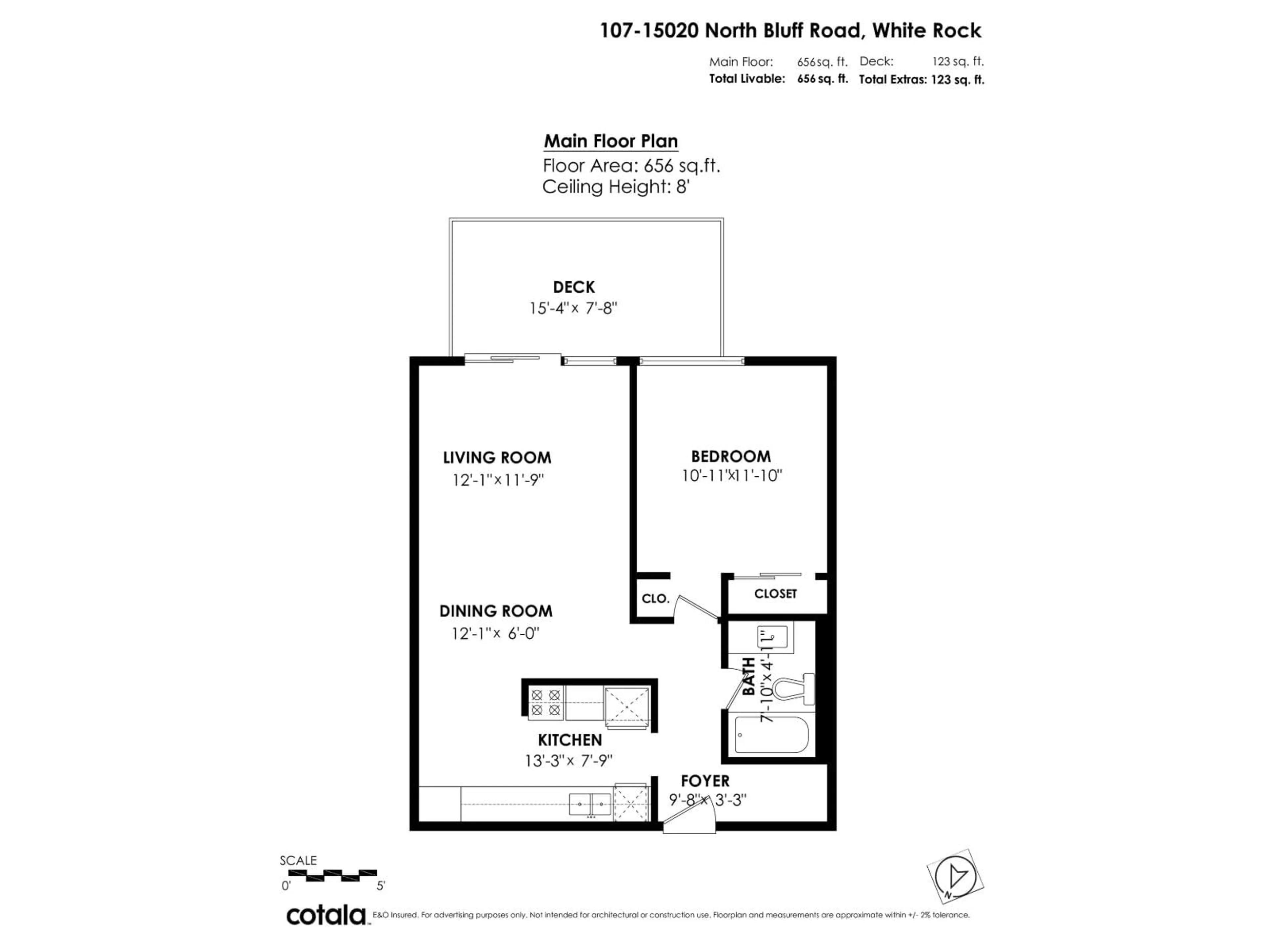 Floor plan for 107 - 15020 NORTH BLUFF ROAD, White Rock British Columbia V4B5A4