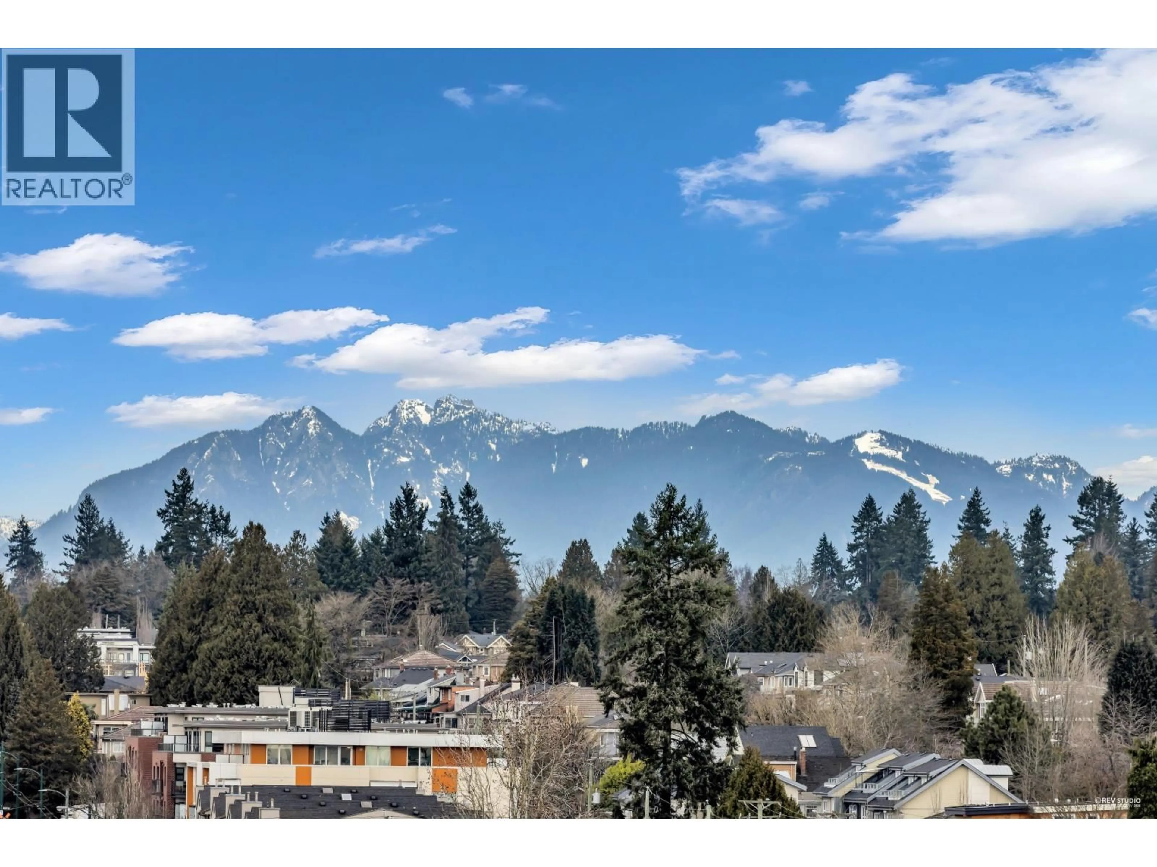 A pic from outside/outdoor area/front of a property/back of a property/a pic from drone, mountain view for 402 - 8415 GRANVILLE STREET, Vancouver British Columbia V6P0M2