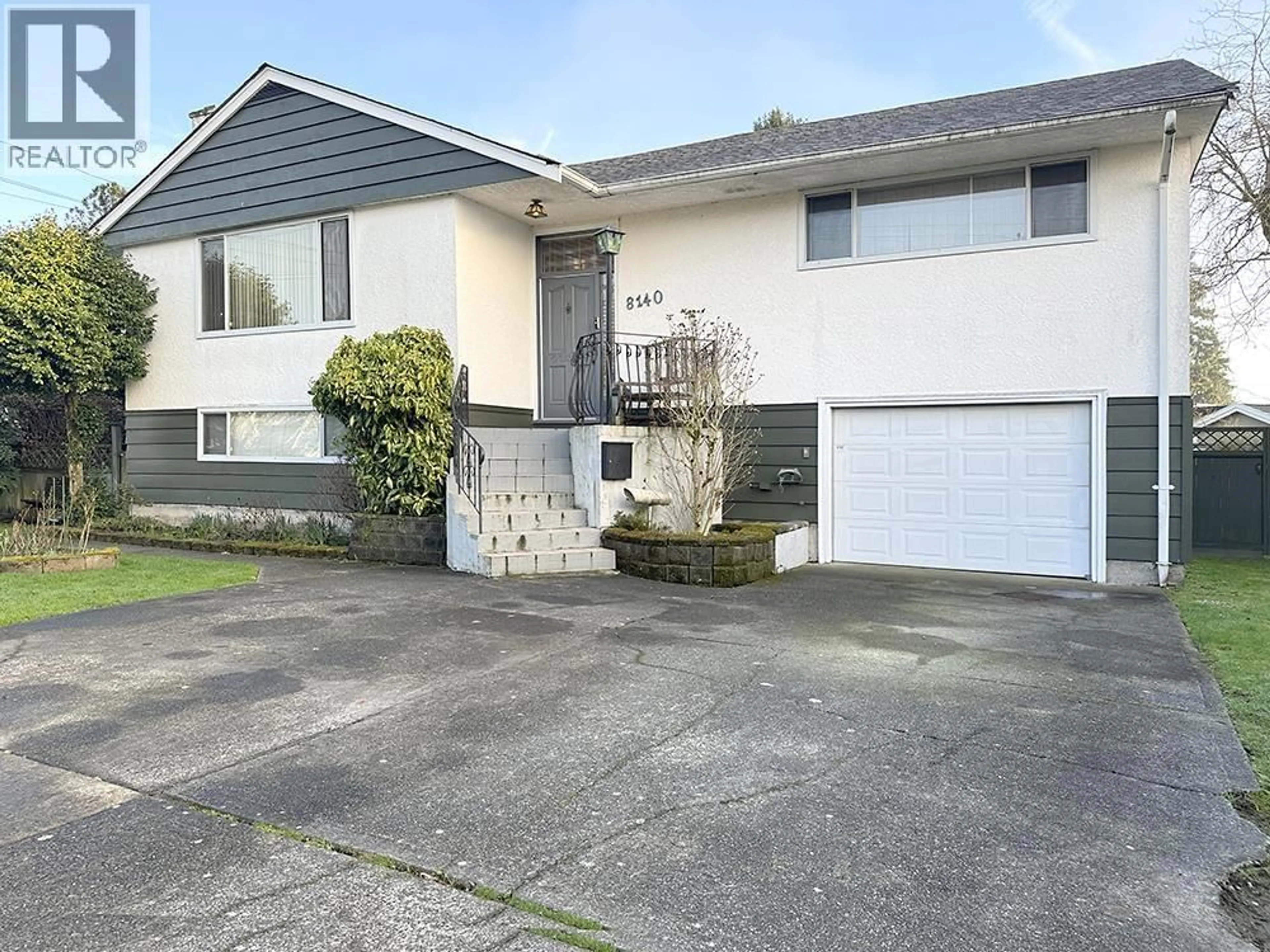 Home with vinyl exterior material, street for 8140 LUCAS ROAD, Richmond British Columbia V6Y1G3