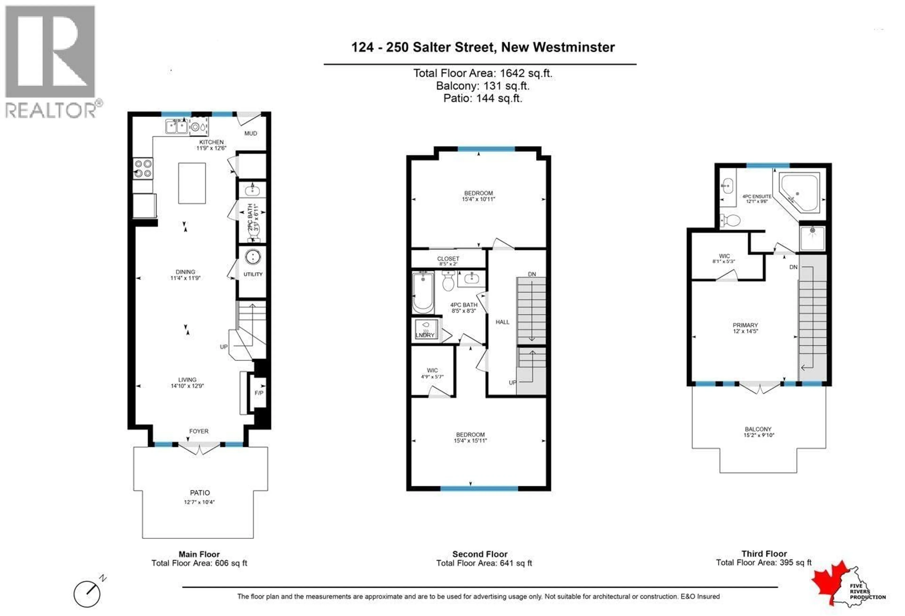 Floor plan for 124 - 250 SALTER STREET, New Westminster British Columbia V3M0B7