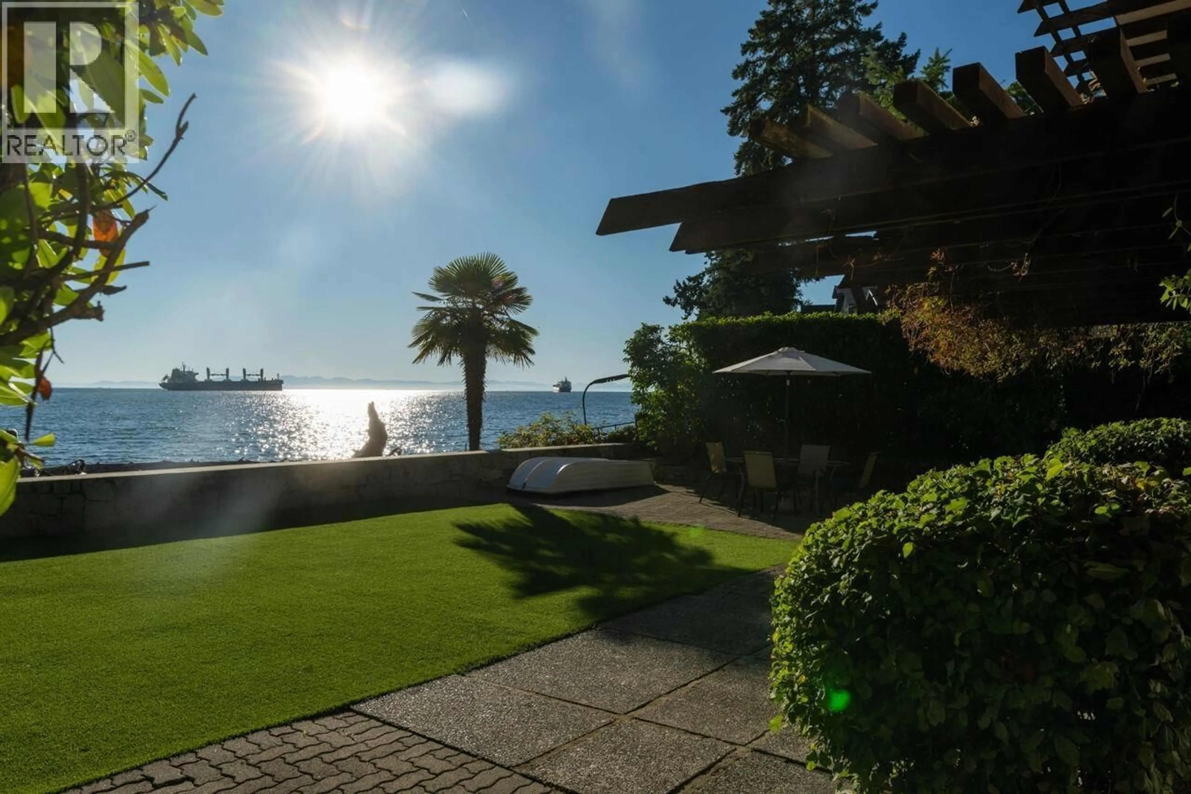 Patio, water/lake/river/ocean view for 3248 MARINE DRIVE, West Vancouver British Columbia V7V1M7
