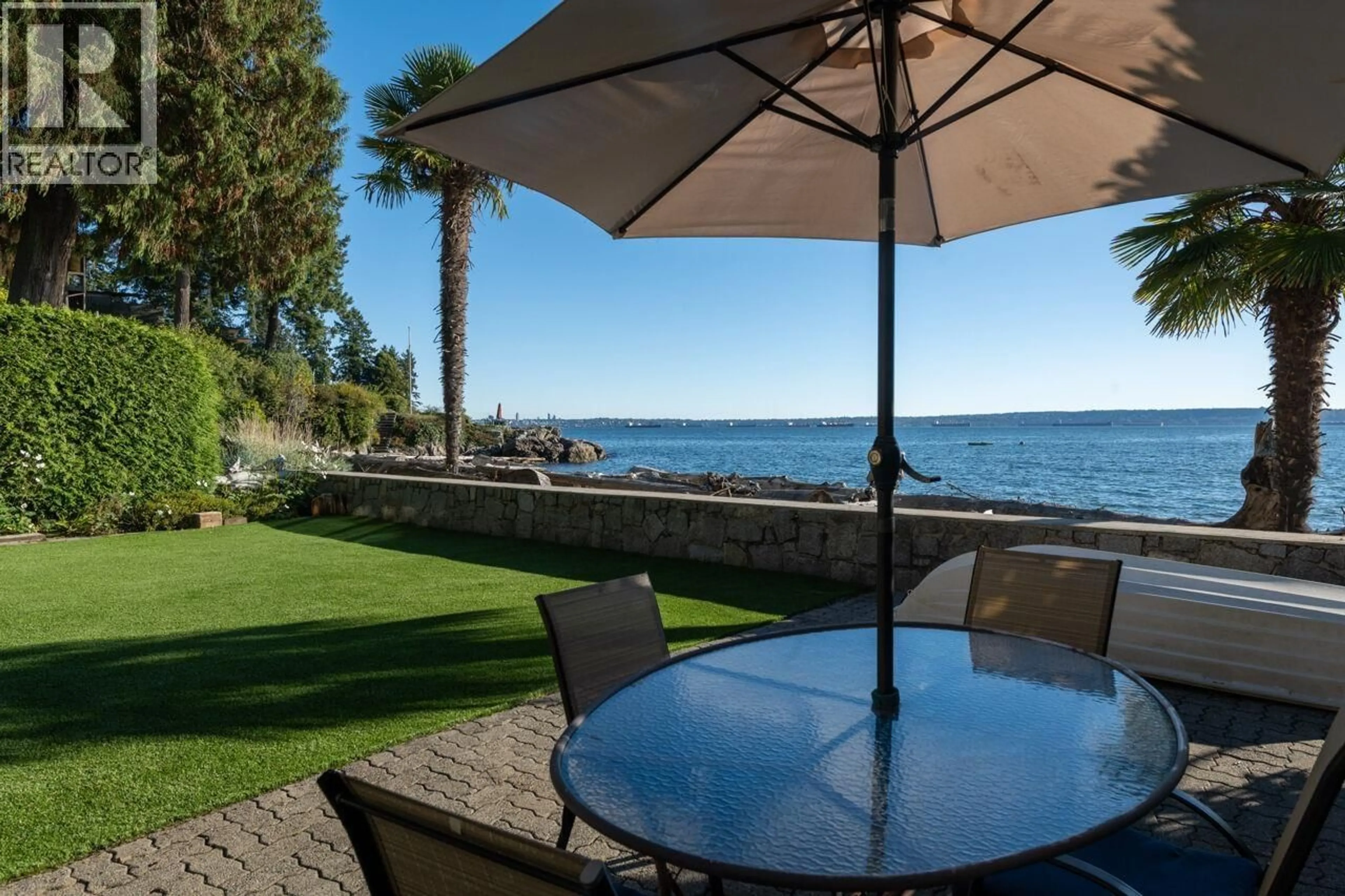 Patio, water/lake/river/ocean view for 3248 MARINE DRIVE, West Vancouver British Columbia V7V1M7