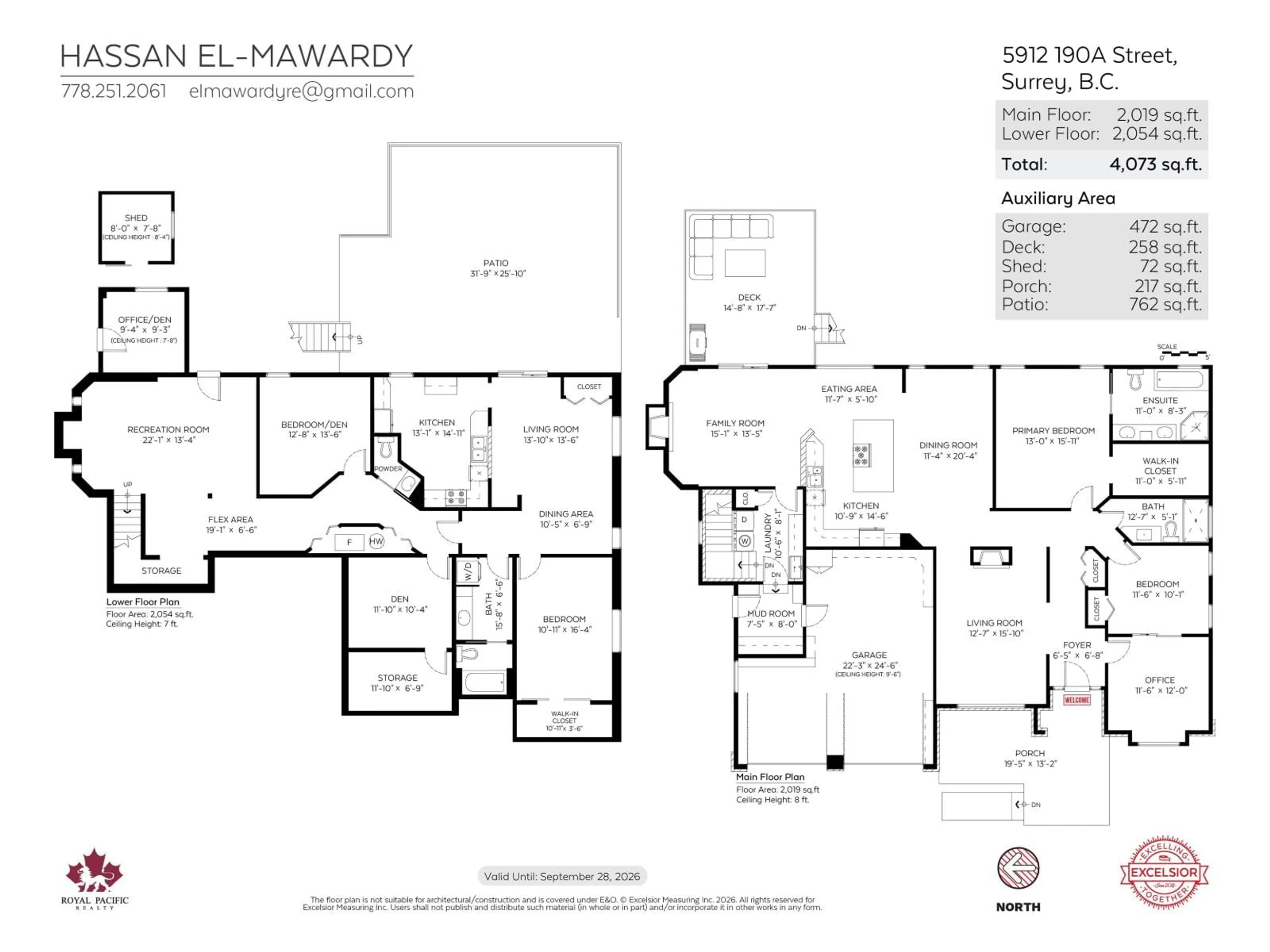 Floor plan for 5912 190A STREET, Surrey British Columbia V3S7W5