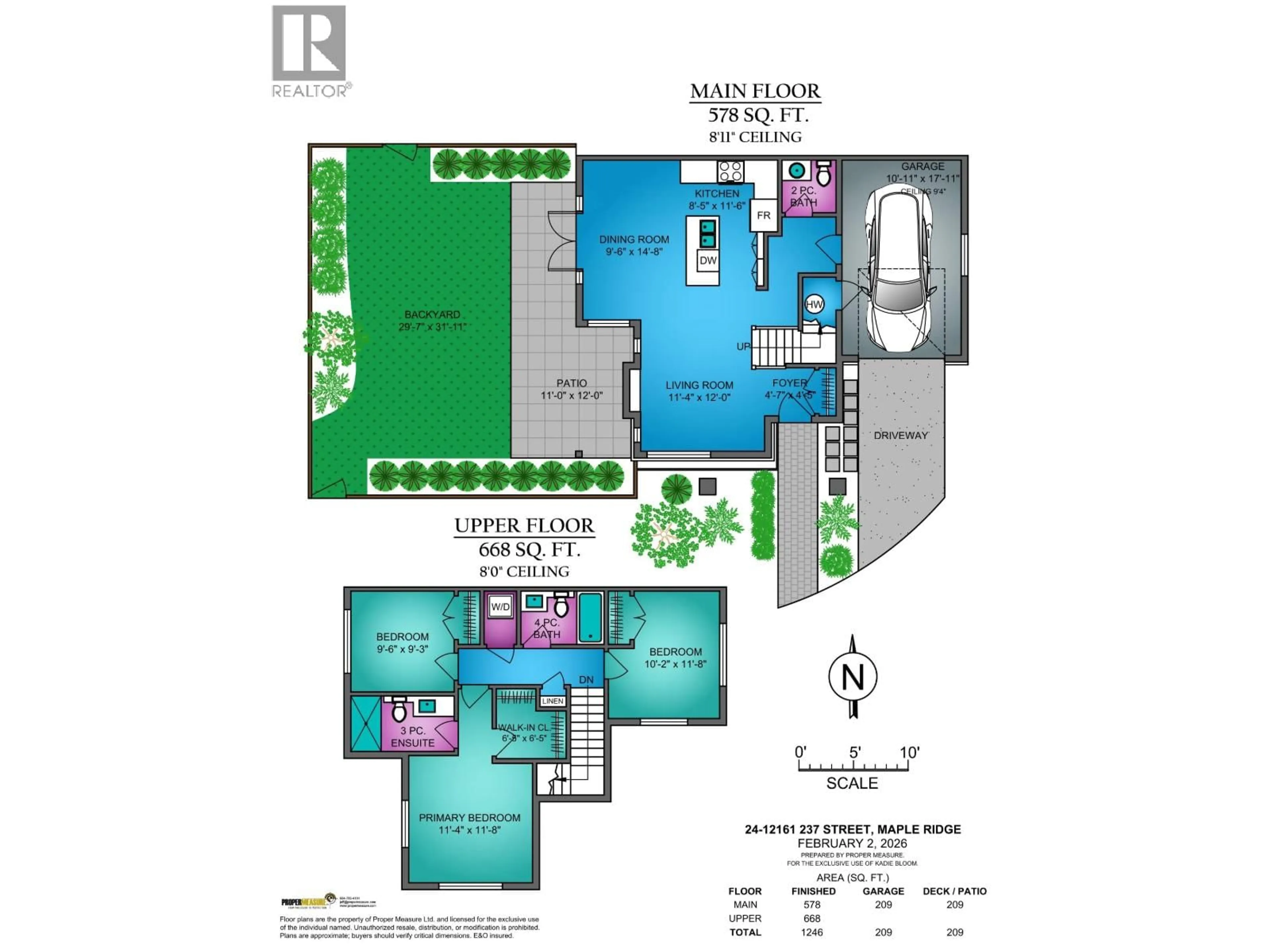 Floor plan for 24 - 12161 237 STREET, Maple Ridge British Columbia V4R0E7