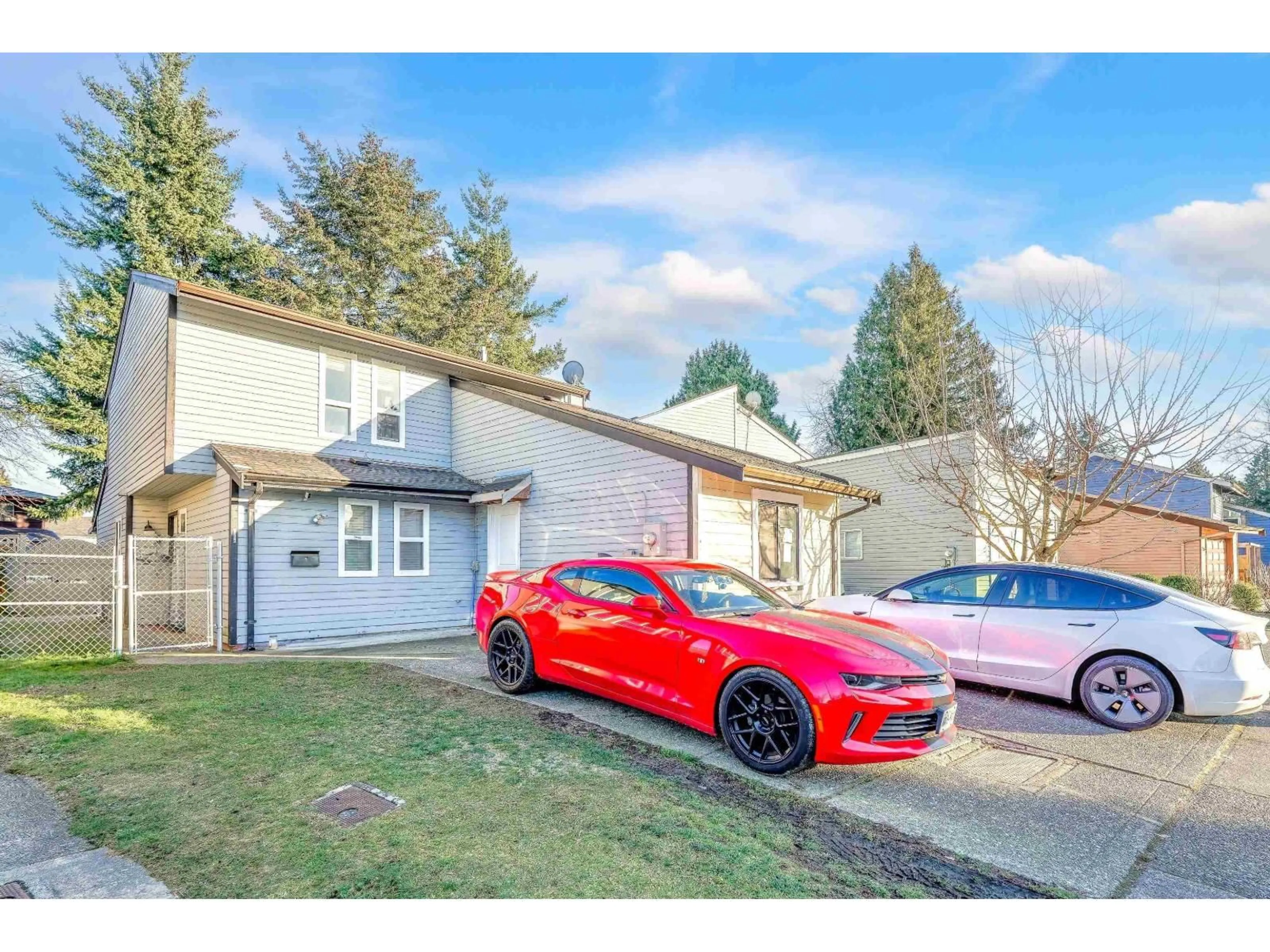 A pic from outside/outdoor area/front of a property/back of a property/a pic from drone, street for 7368 PARKWOOD DRIVE, Surrey British Columbia V3W7G6