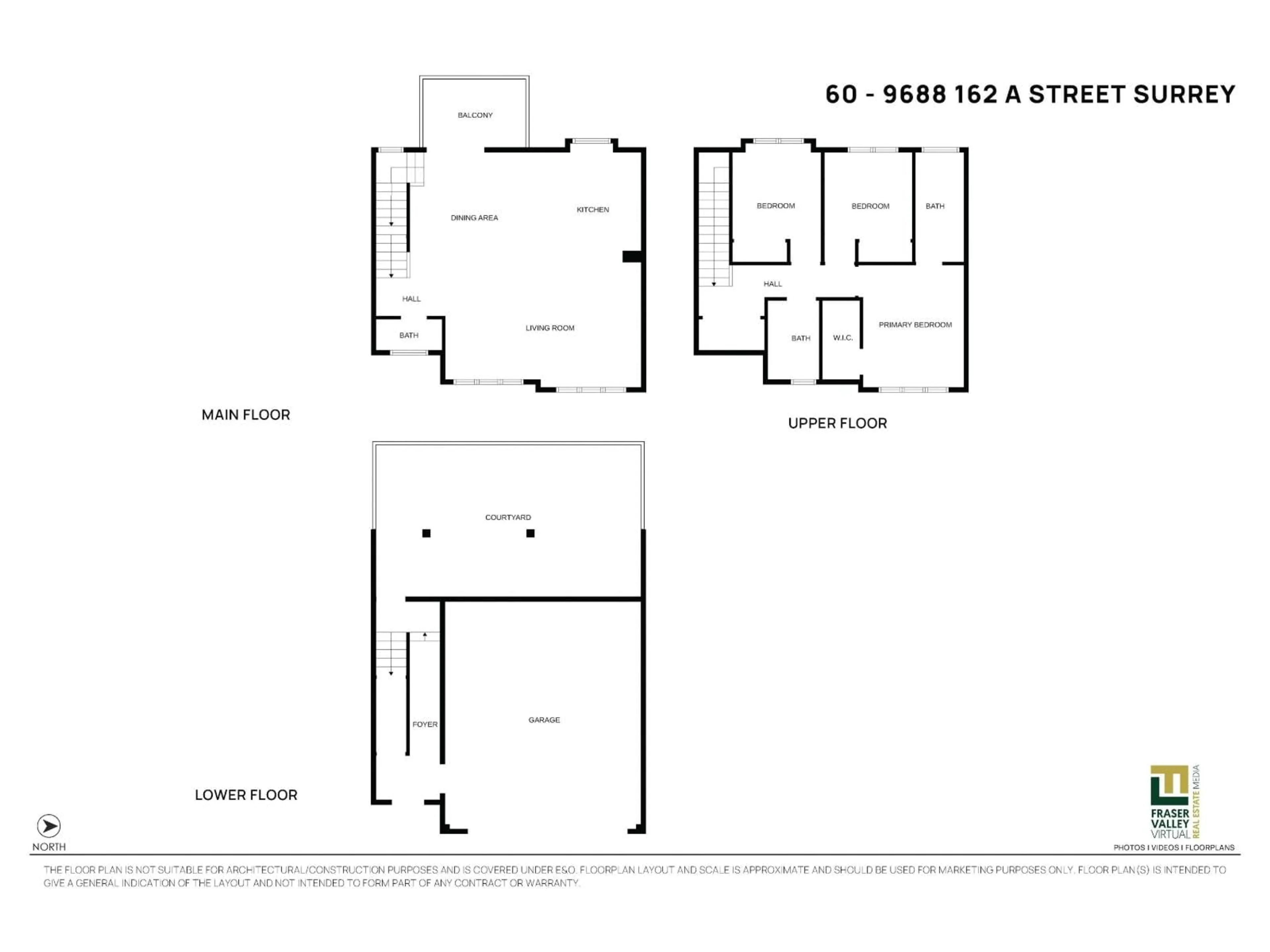 Floor plan for 60 - 9688 162A STREET, Surrey British Columbia V4N2E7