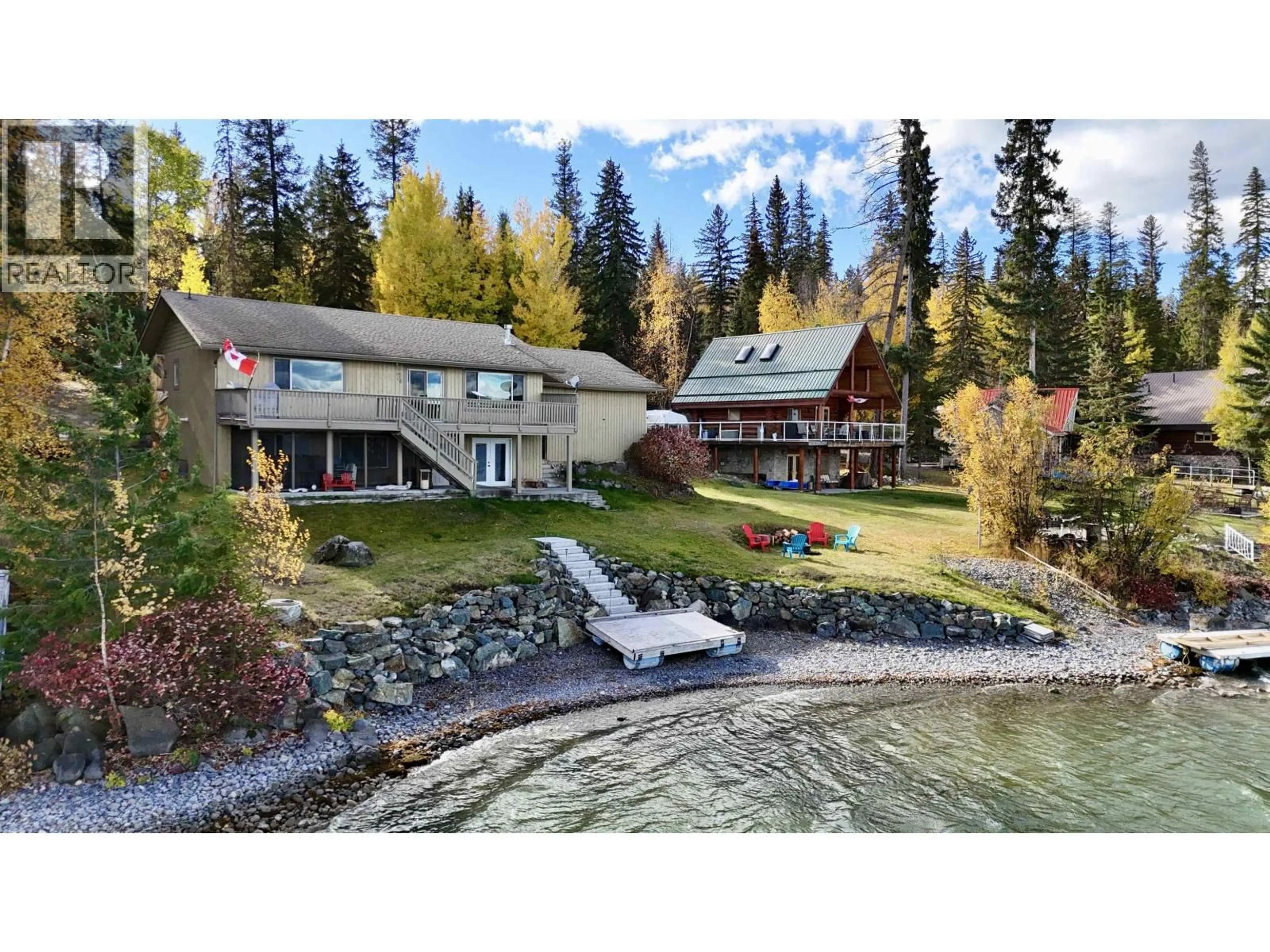 A pic from outside/outdoor area/front of a property/back of a property/a pic from drone, water/lake/river/ocean view for 4635 CAVERLY ROAD, Lac La Hache British Columbia V0K1T0