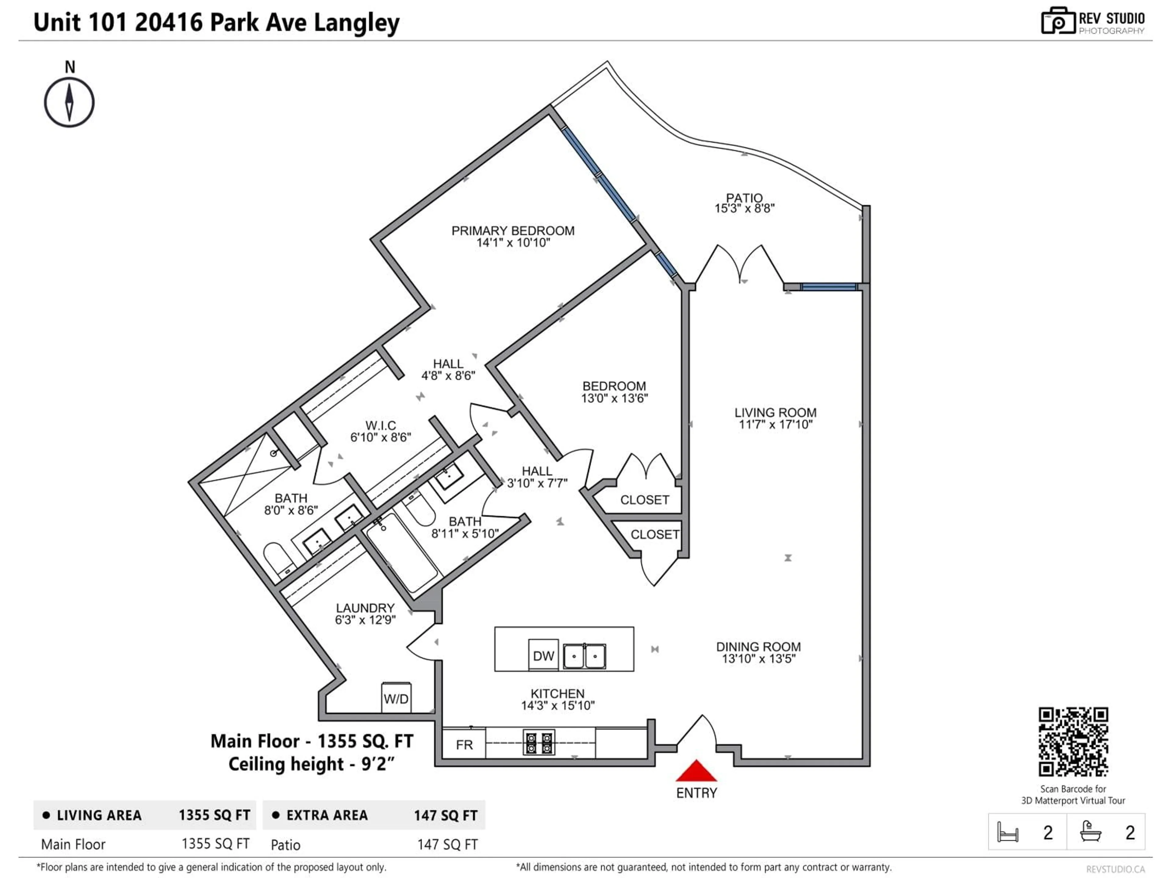 Floor plan for 101 - 20416 PARK AVENUE, Langley British Columbia V3A0N2