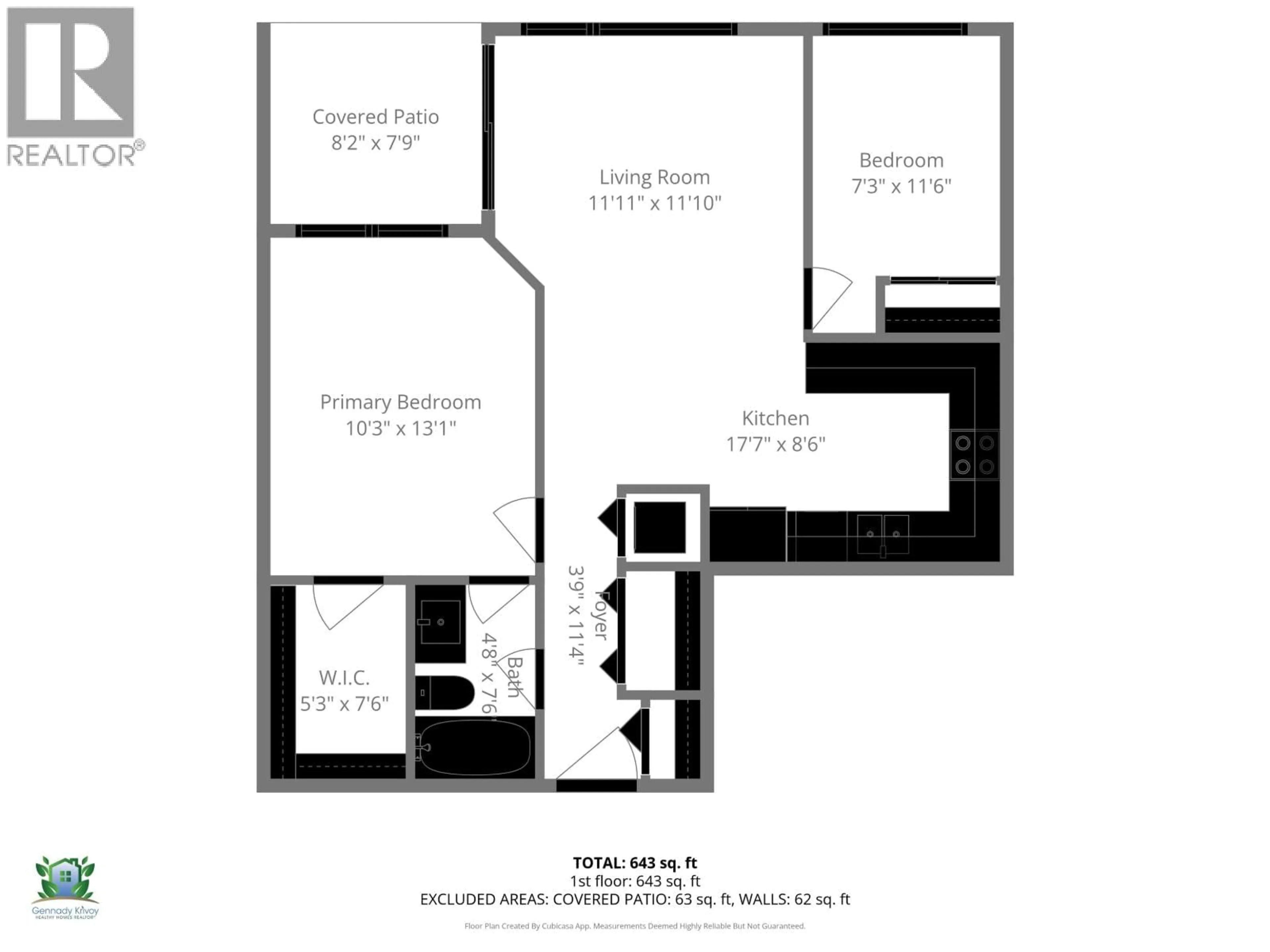 Floor plan for 106 - 22315 122 AVENUE, Maple Ridge British Columbia V2X4K7
