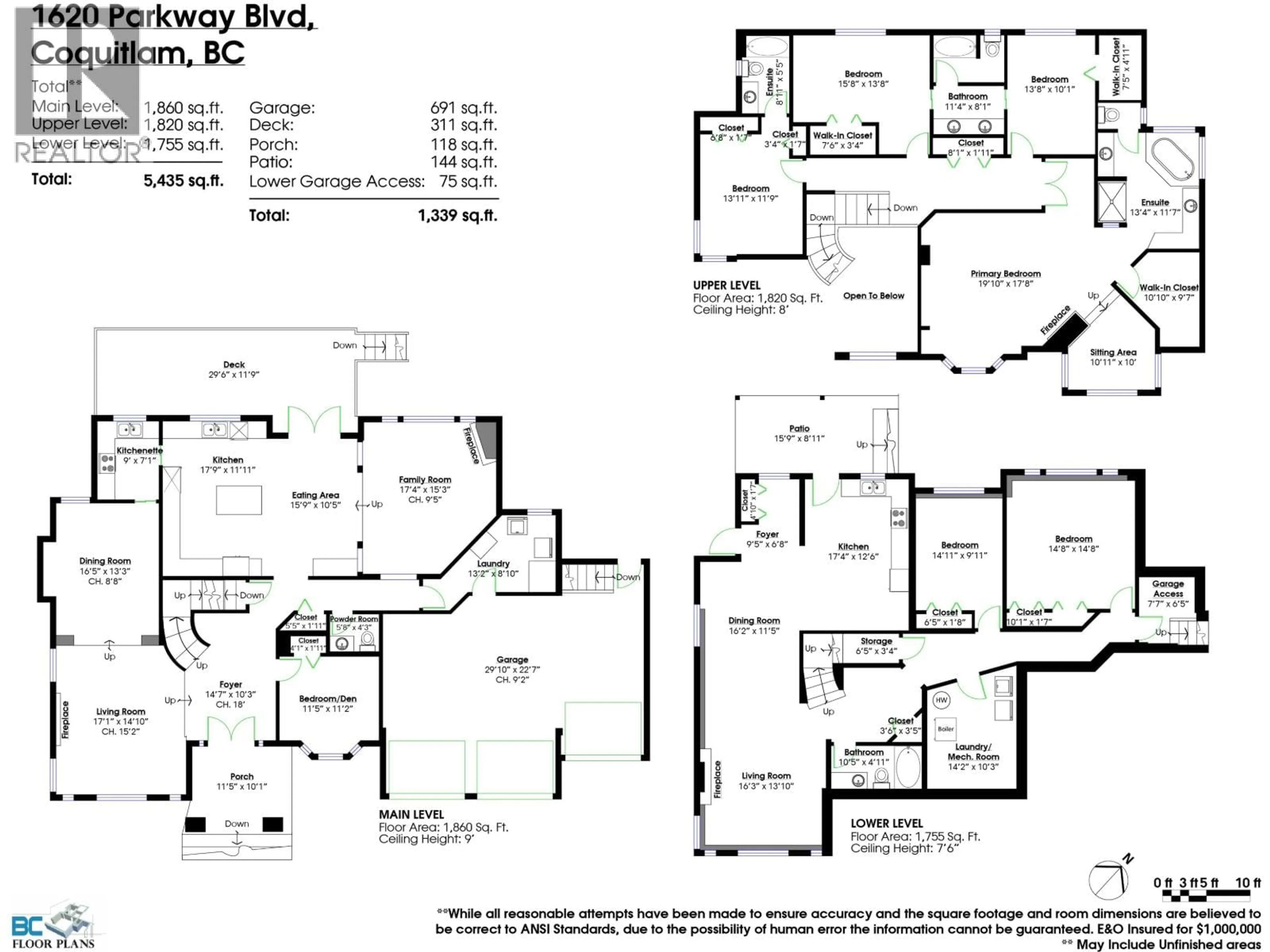 Floor plan for 1620 PARKWAY BOULEVARD, Coquitlam British Columbia V3E2Y5