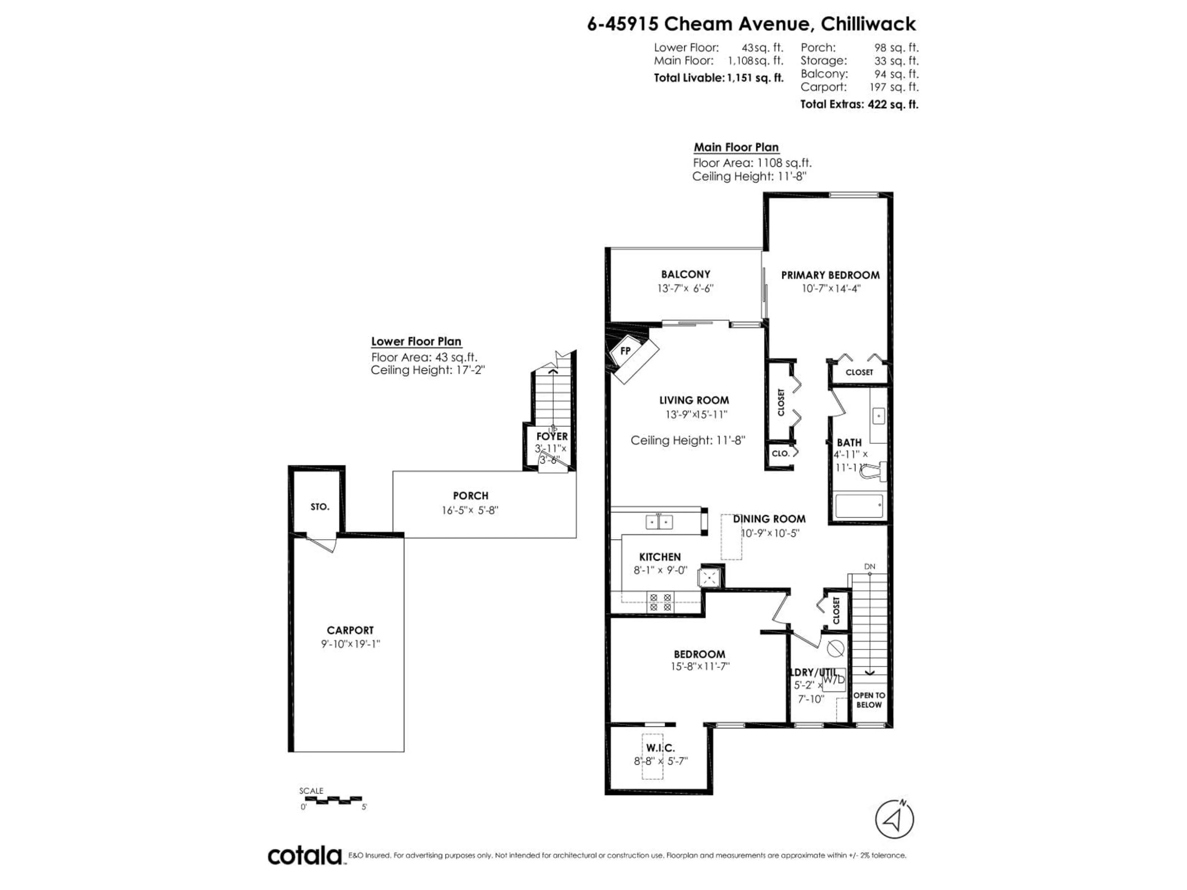 Floor plan for 6 - 45915 CHEAM AVENUE, Chilliwack British Columbia V2P1N7