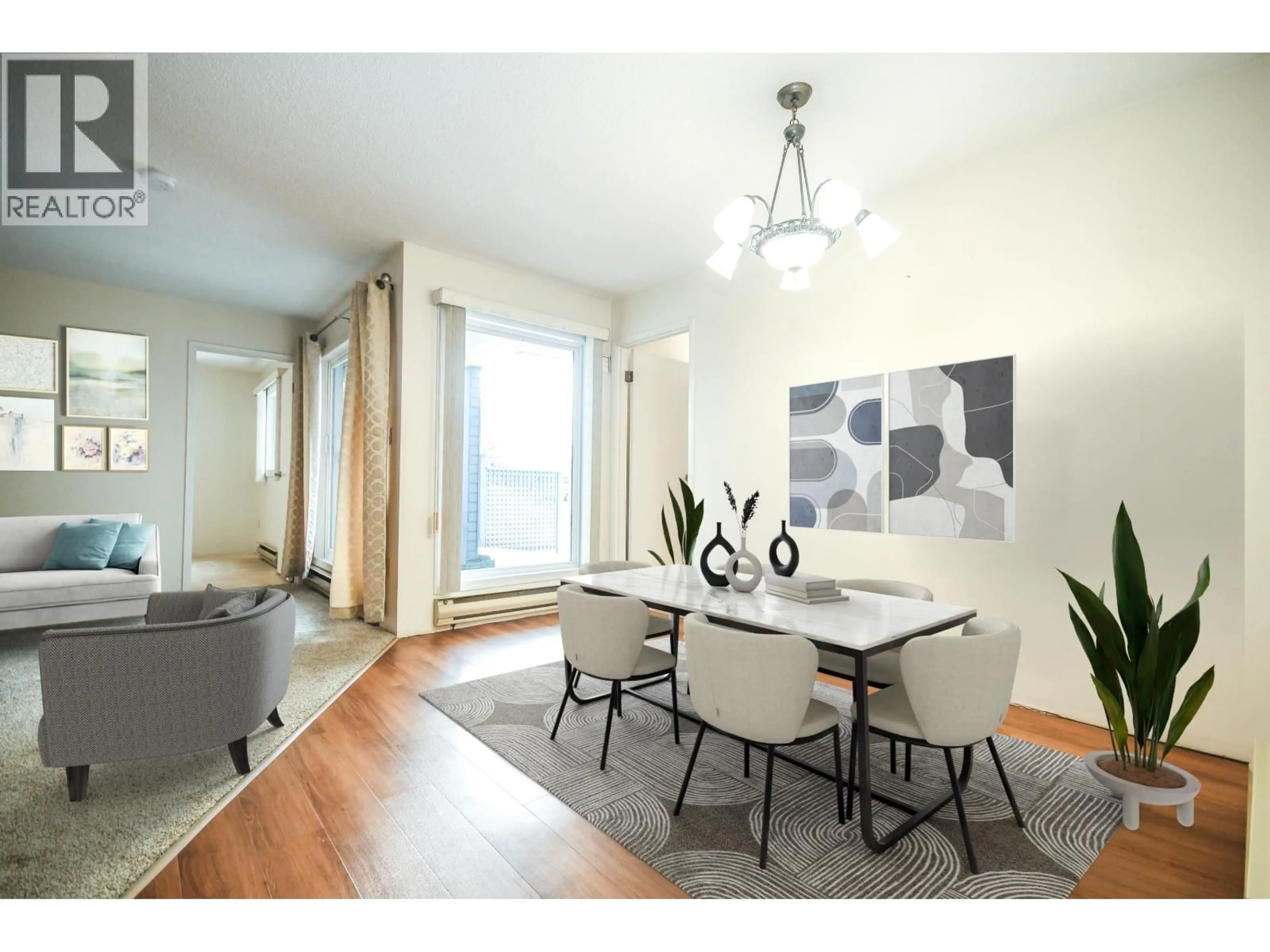 Dining room, wood/laminate floor for 123 - 3033 OSPIKA BOULEVARD, Prince George British Columbia V2N4L5