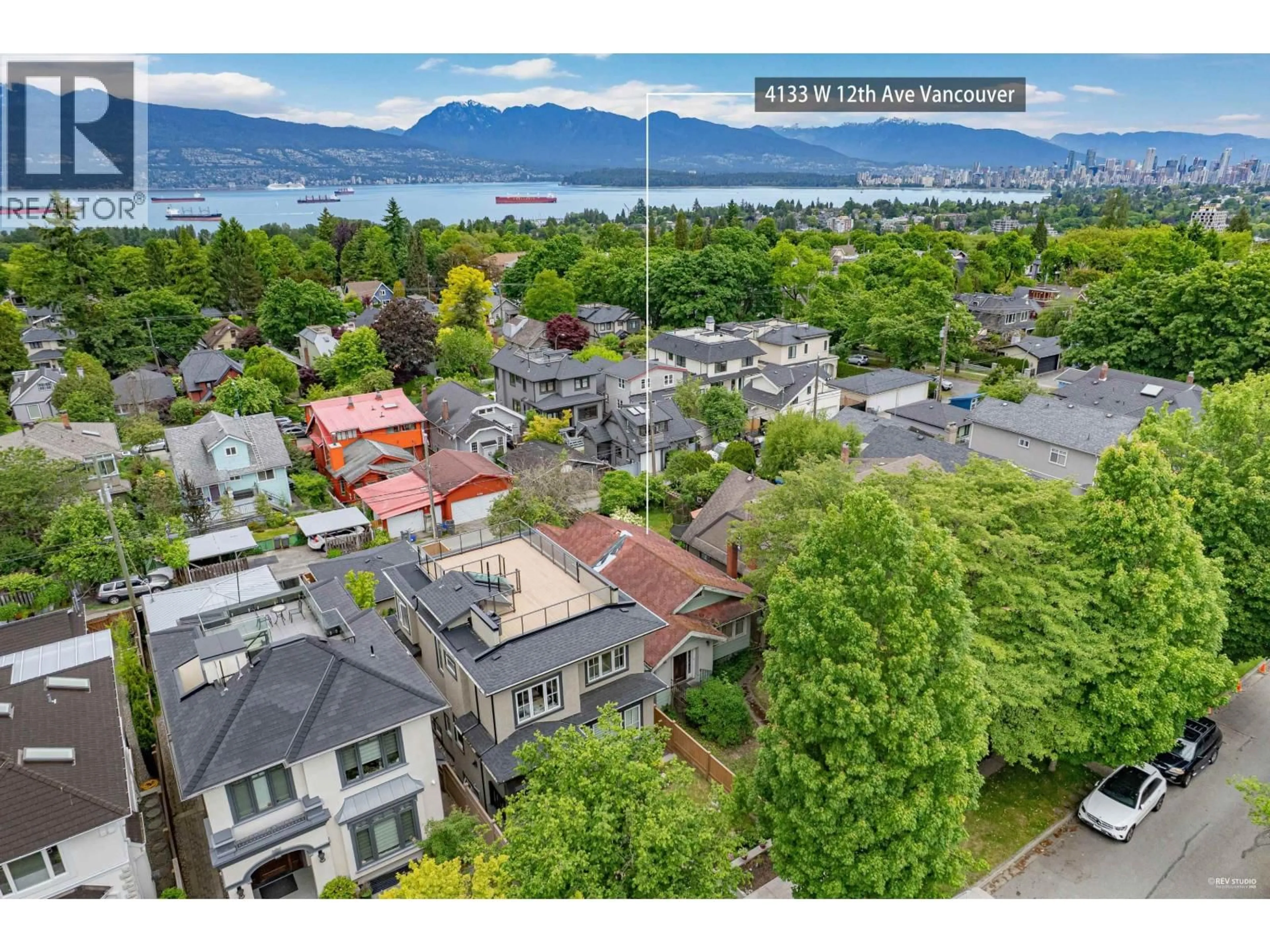 A pic from outside/outdoor area/front of a property/back of a property/a pic from drone, water/lake/river/ocean view for 4133 12TH AVENUE, Vancouver British Columbia V6R2P5