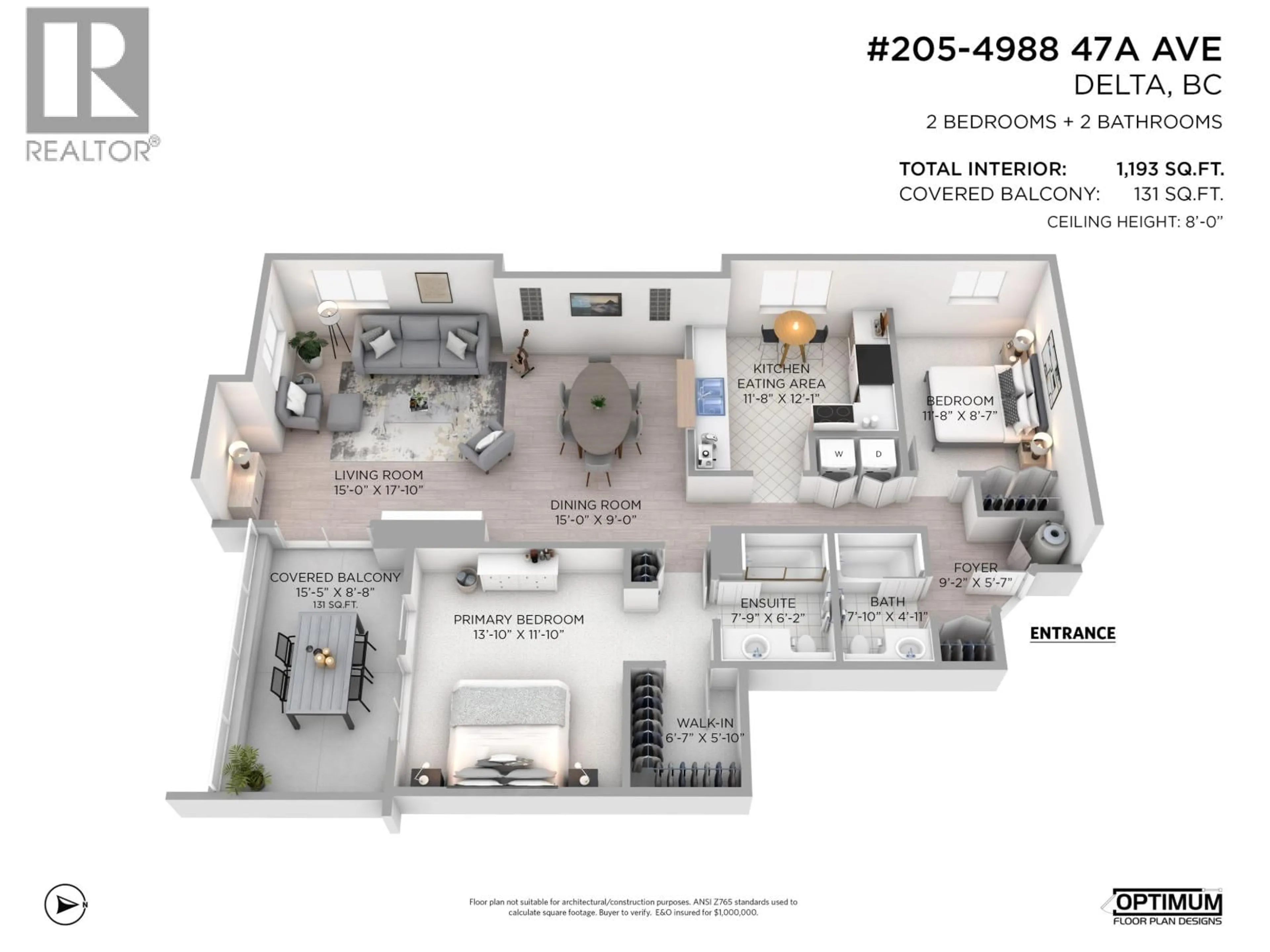 Floor plan for 205 - 4988 47A AVENUE, Delta British Columbia V4K1T5