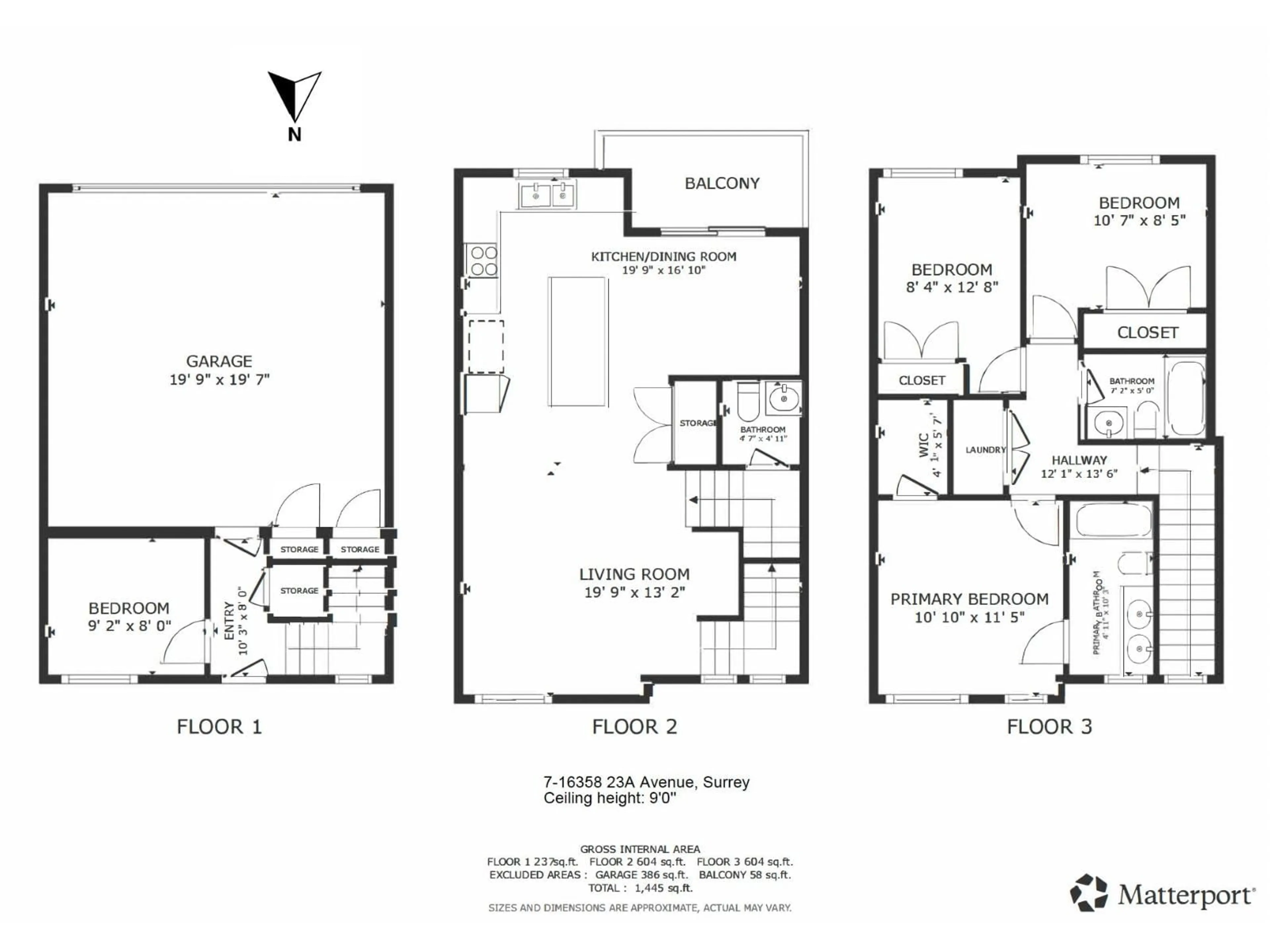 Floor plan for 7 - 16358 23A AVENUE, Surrey British Columbia V3Z1J7