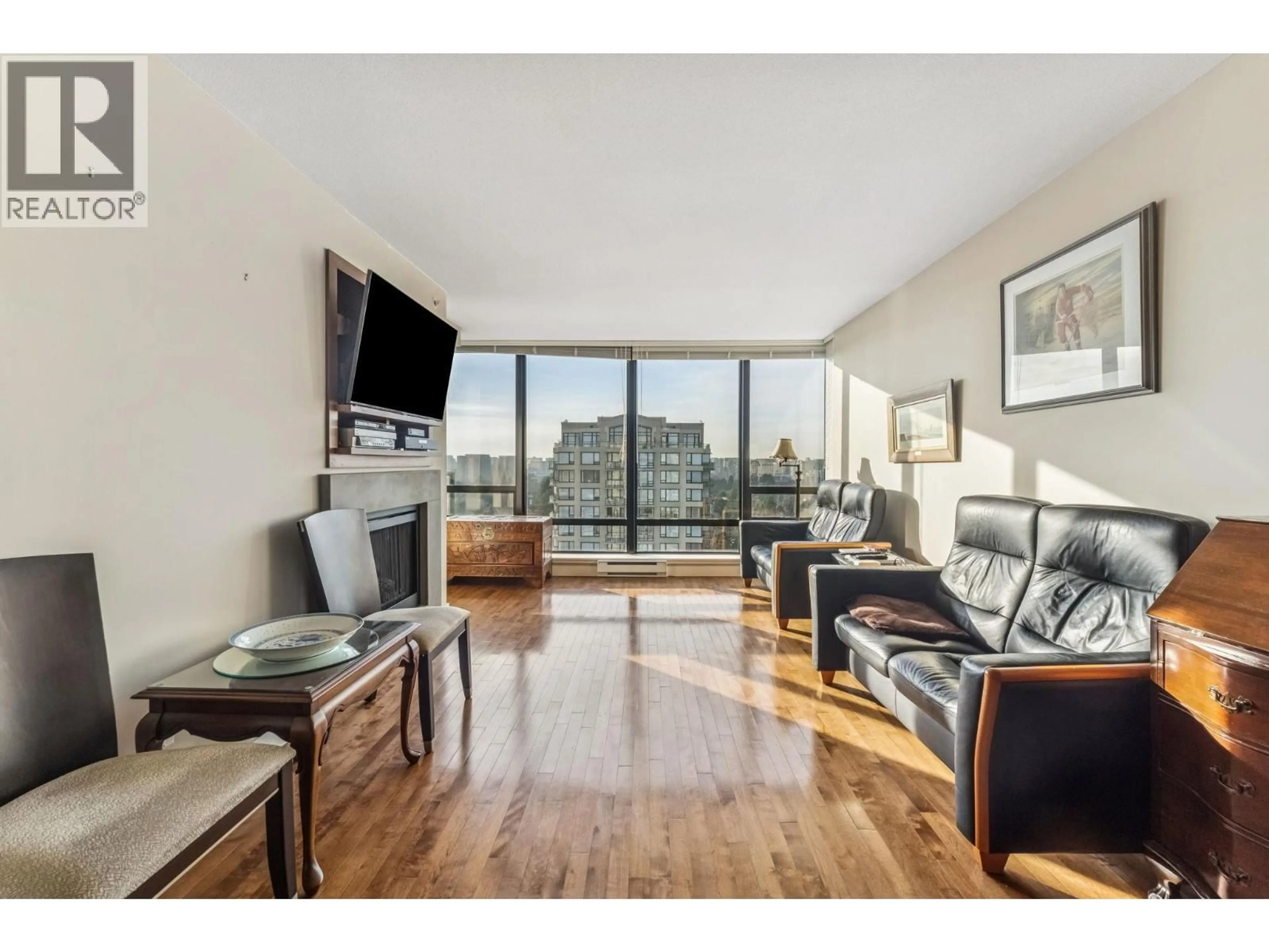Living room with furniture, wood/laminate floor for 1707 - 6233 KATSURA STREET, Richmond British Columbia V6Y4K1