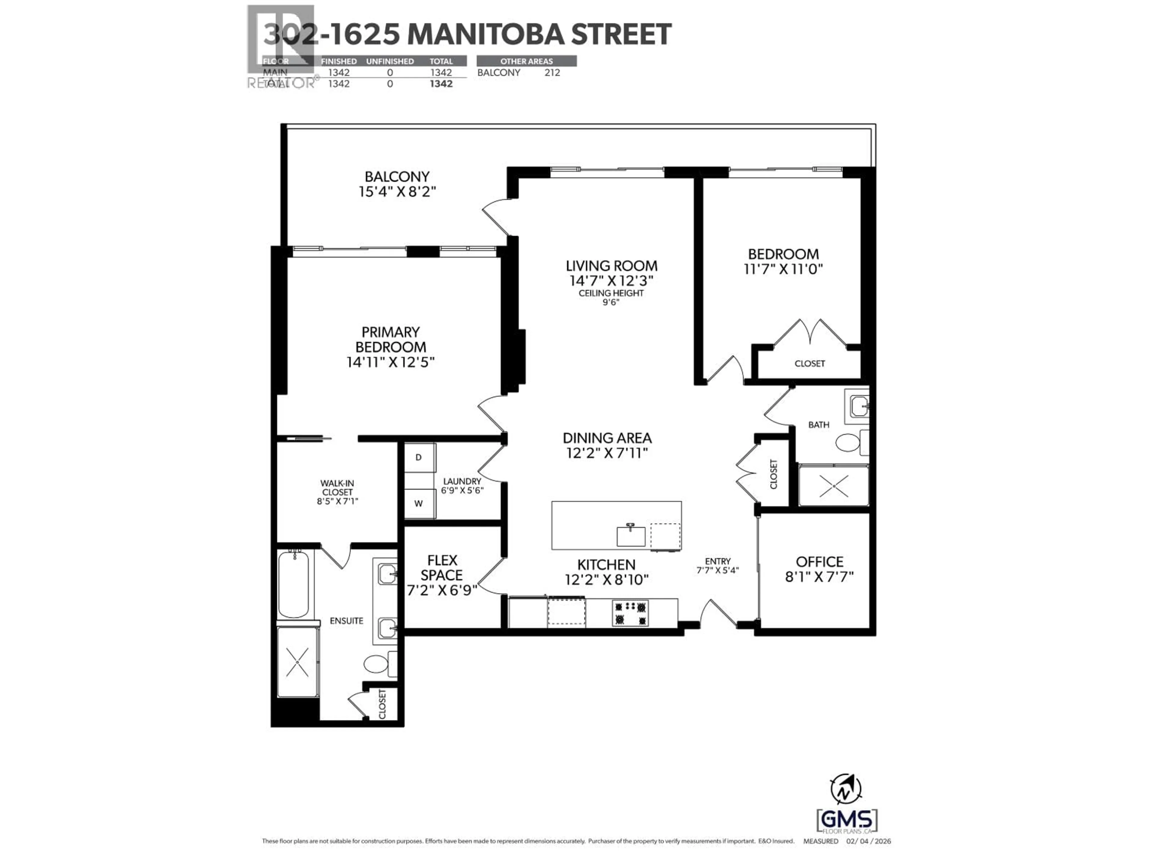 Floor plan for 302 - 1625 MANITOBA STREET, Vancouver British Columbia V5Y0B8