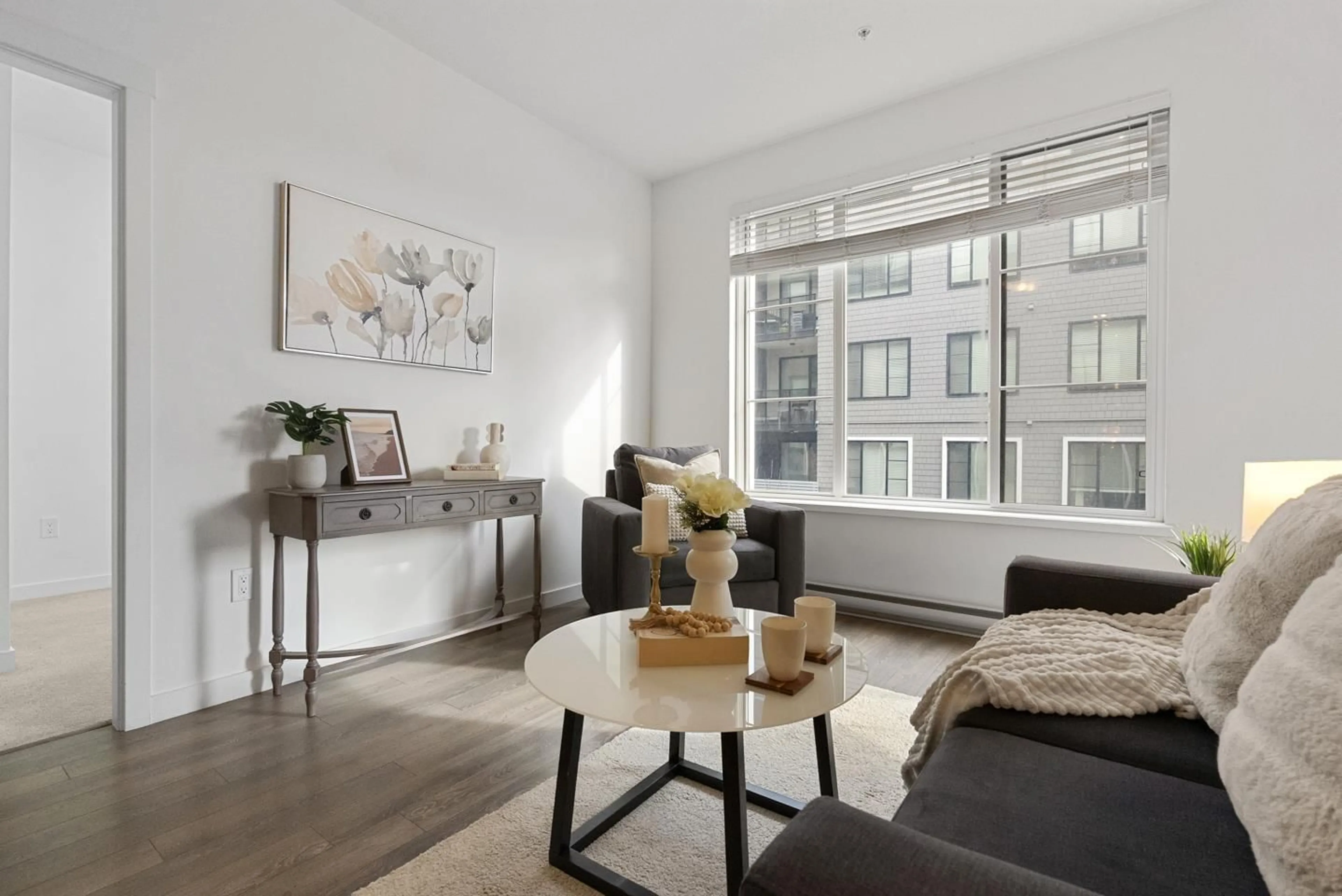 Living room with furniture, unknown for 208 - 15815 85 AVENUE, Surrey British Columbia V4N6X5