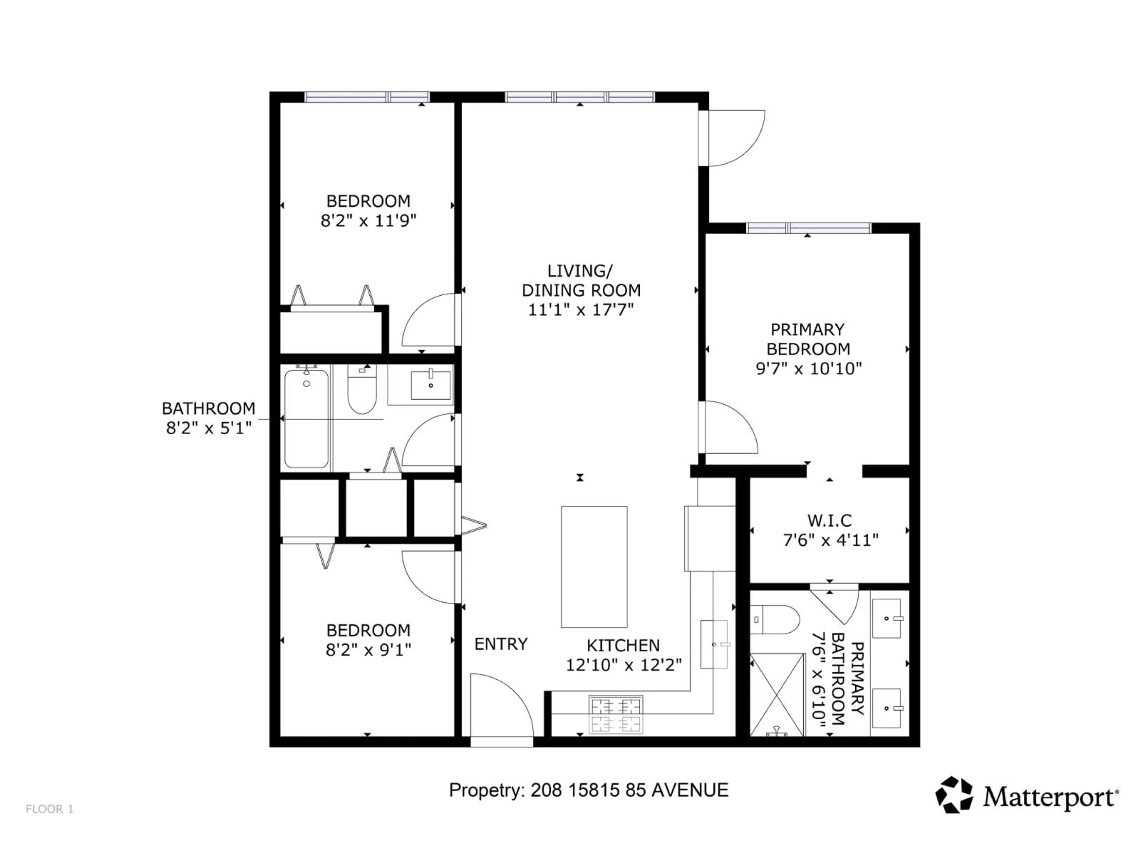 Floor plan for 208 - 15815 85 AVENUE, Surrey British Columbia V4N6X5