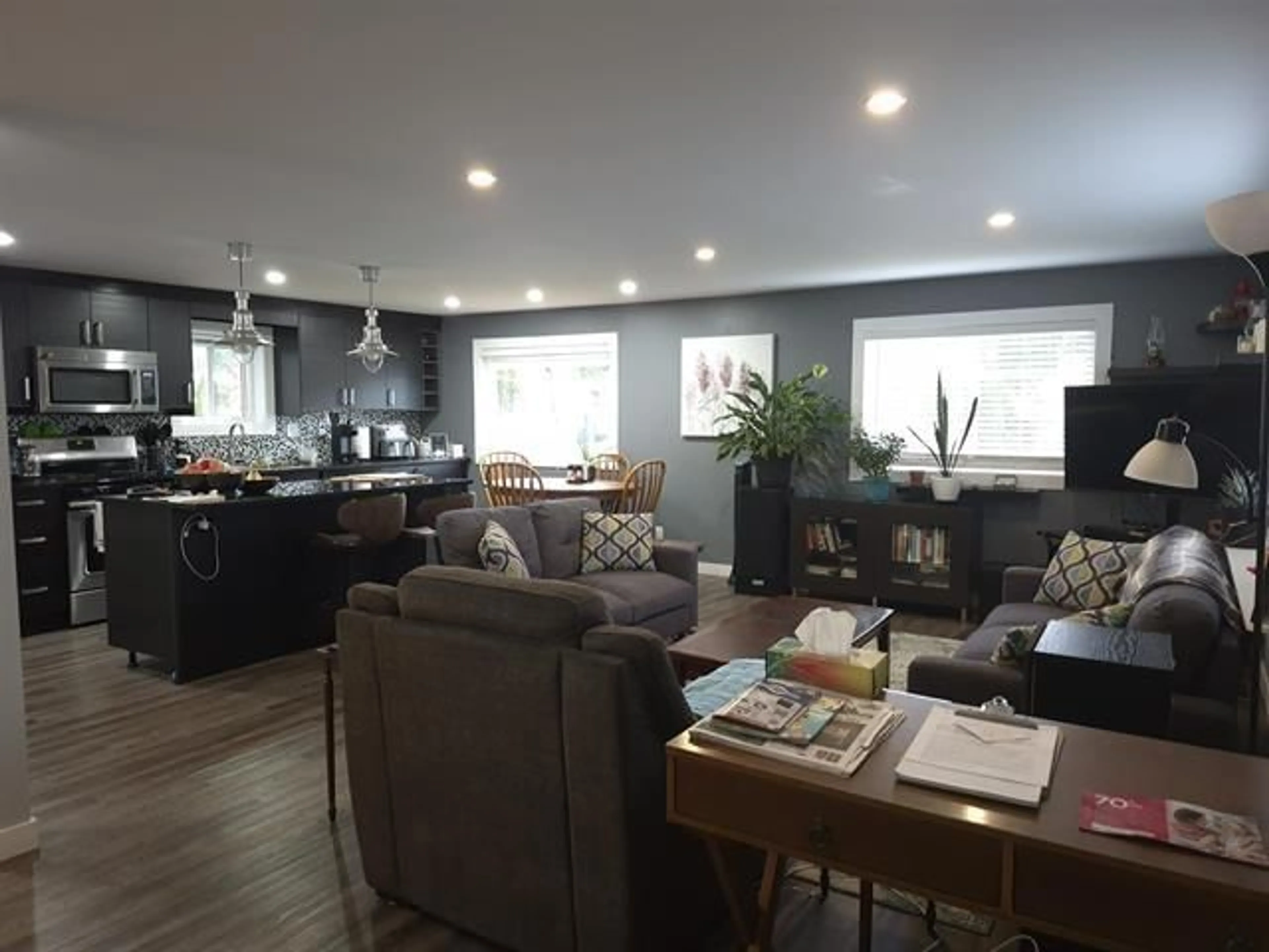 Open concept kitchen, wood/laminate floor for 259 - 1840 160 STREET, Surrey British Columbia V4A4X4