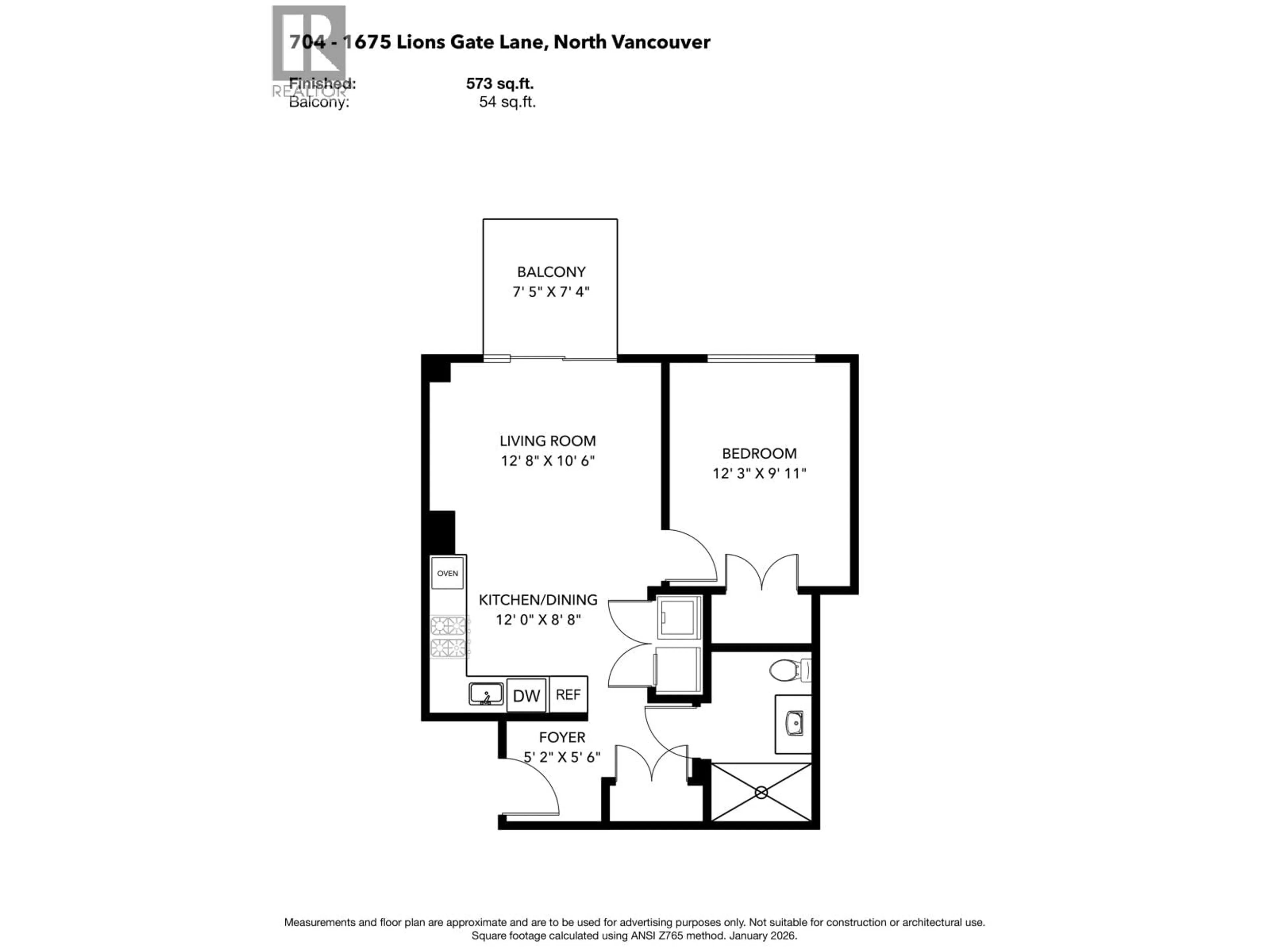 Floor plan for 704 - 1675 LIONS GATE LANE, North Vancouver British Columbia V7P3B4