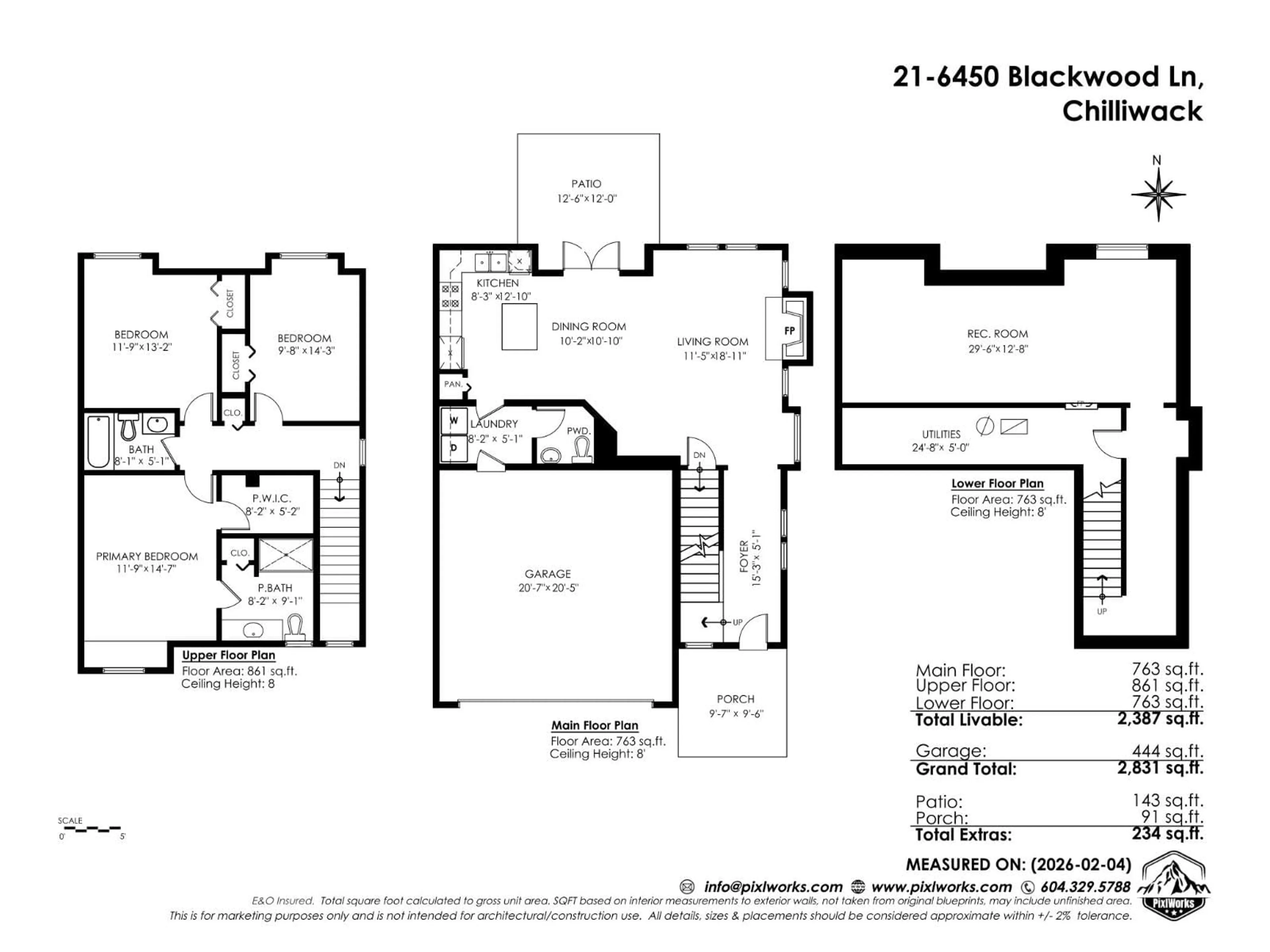 Floor plan for 21 - 6450 BLACKWOOD LANE, Chilliwack British Columbia V2R5Z3
