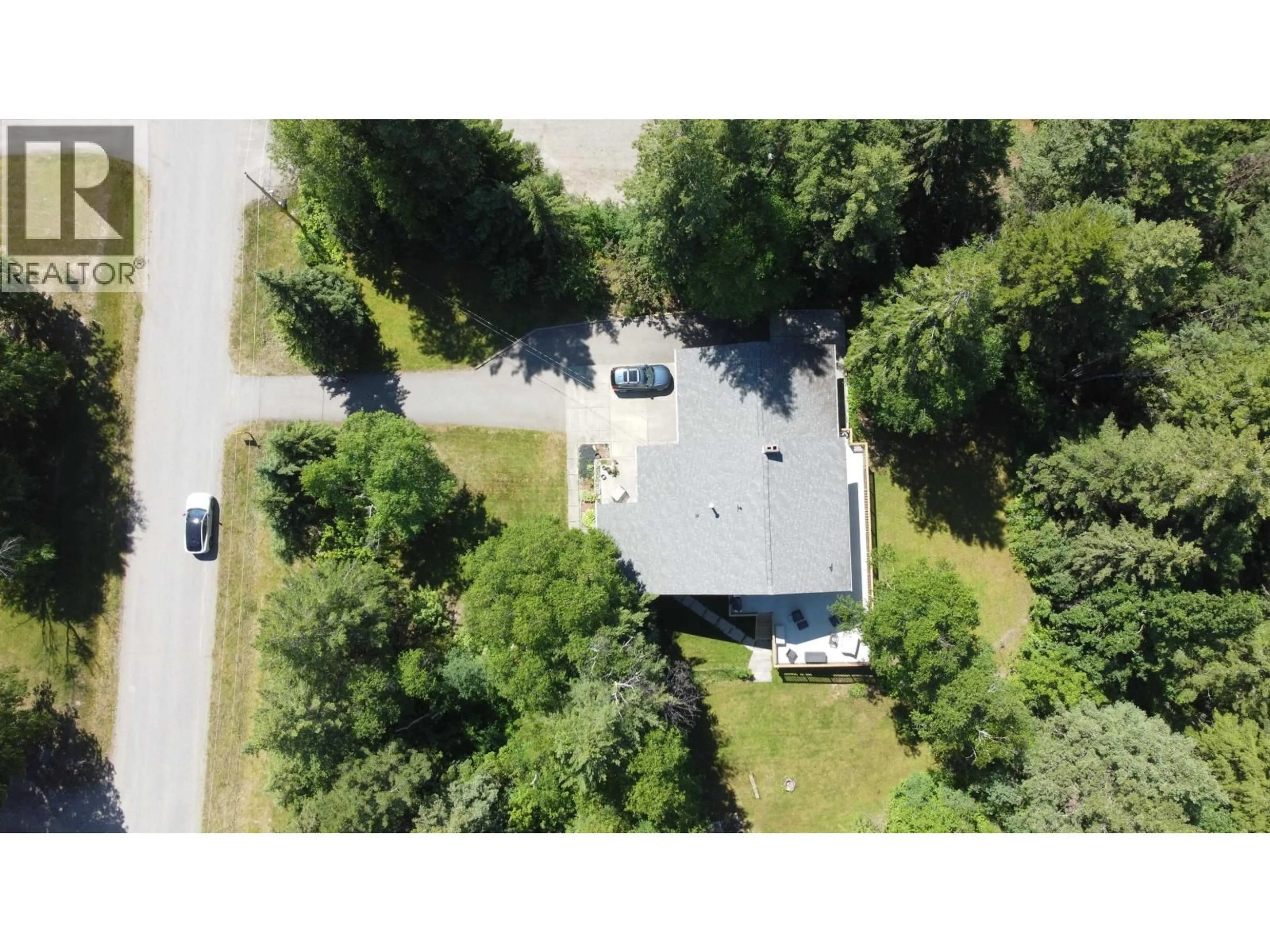 A pic from outside/outdoor area/front of a property/back of a property/a pic from drone, street for 3192 SPRUCE RIDGE ROAD, Quesnel British Columbia V2J4R4