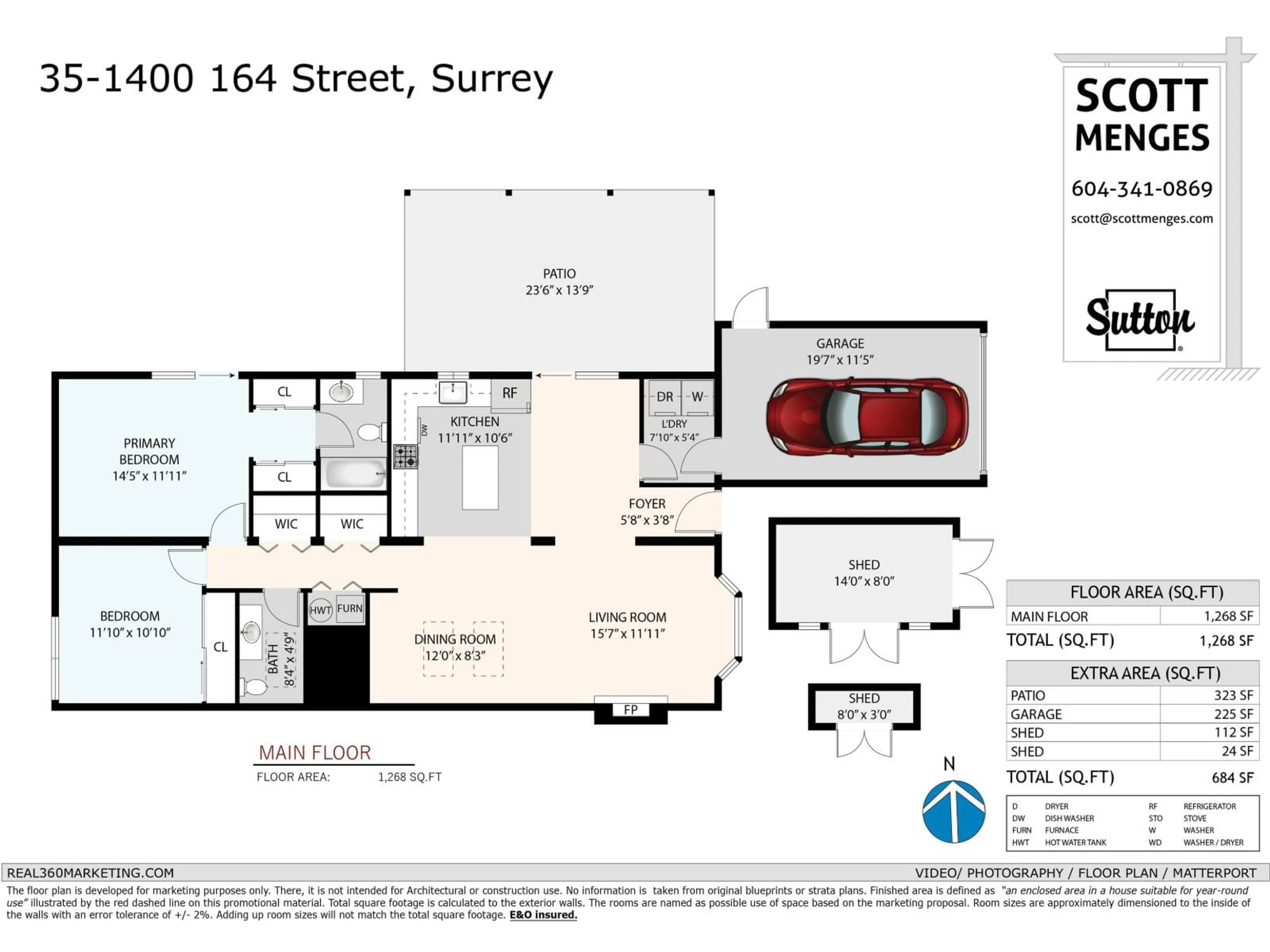 Floor plan for 35 - 1400 164 STREET, Surrey British Columbia V4A8V4