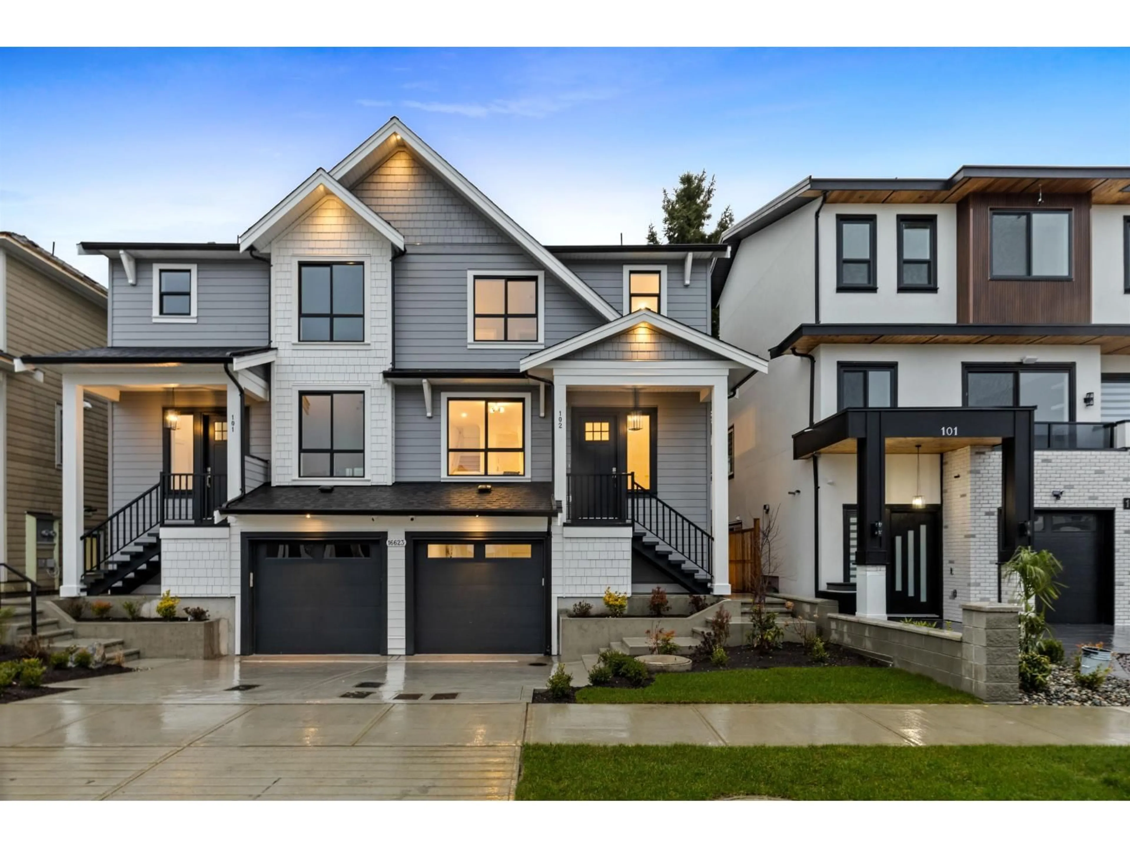 Home with vinyl exterior material, street for 102 - 16623 18A AVENUE, Surrey British Columbia V3Z9X5