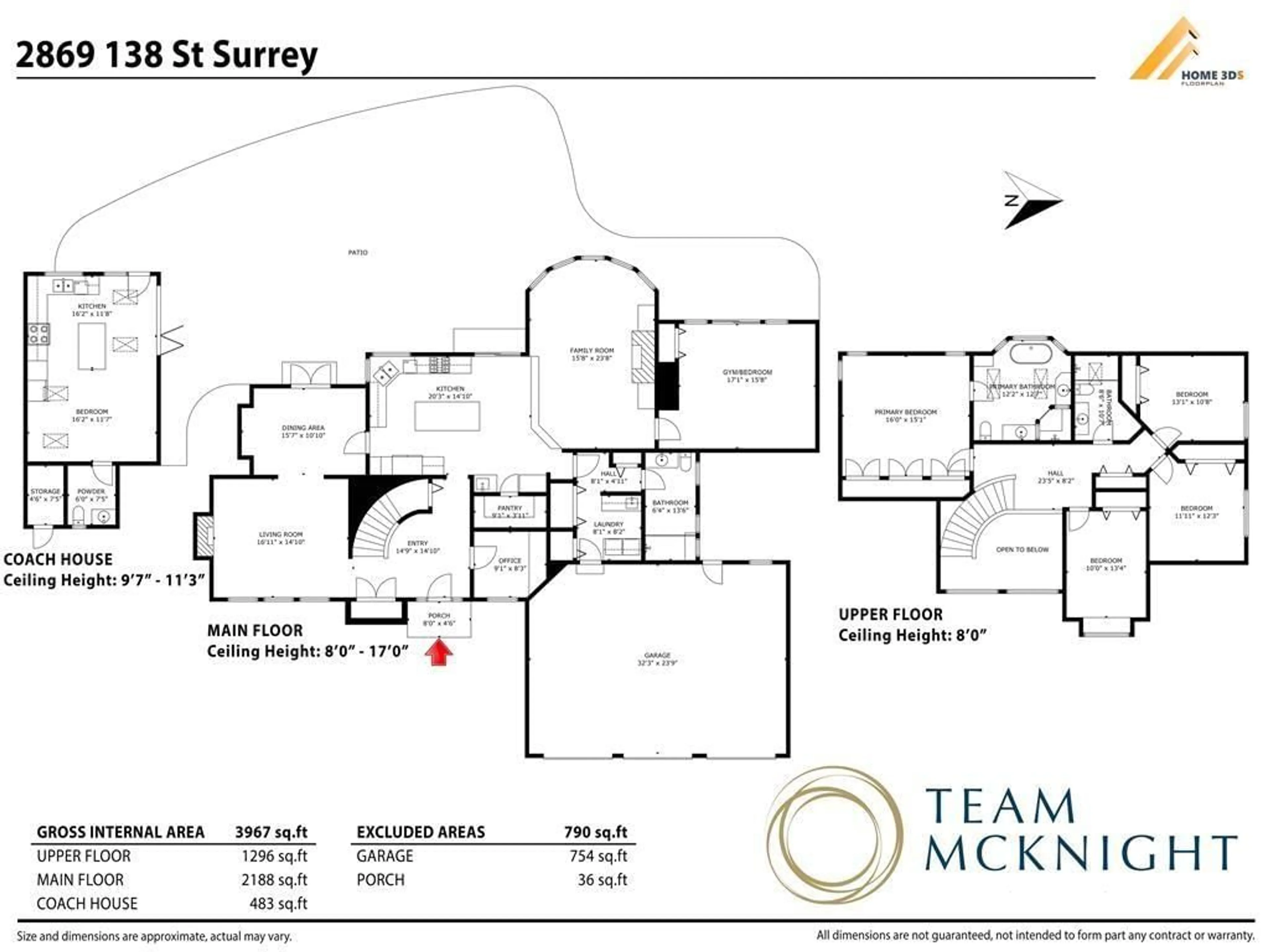 Floor plan for 2869 138 STREET, Surrey British Columbia V4P1T6