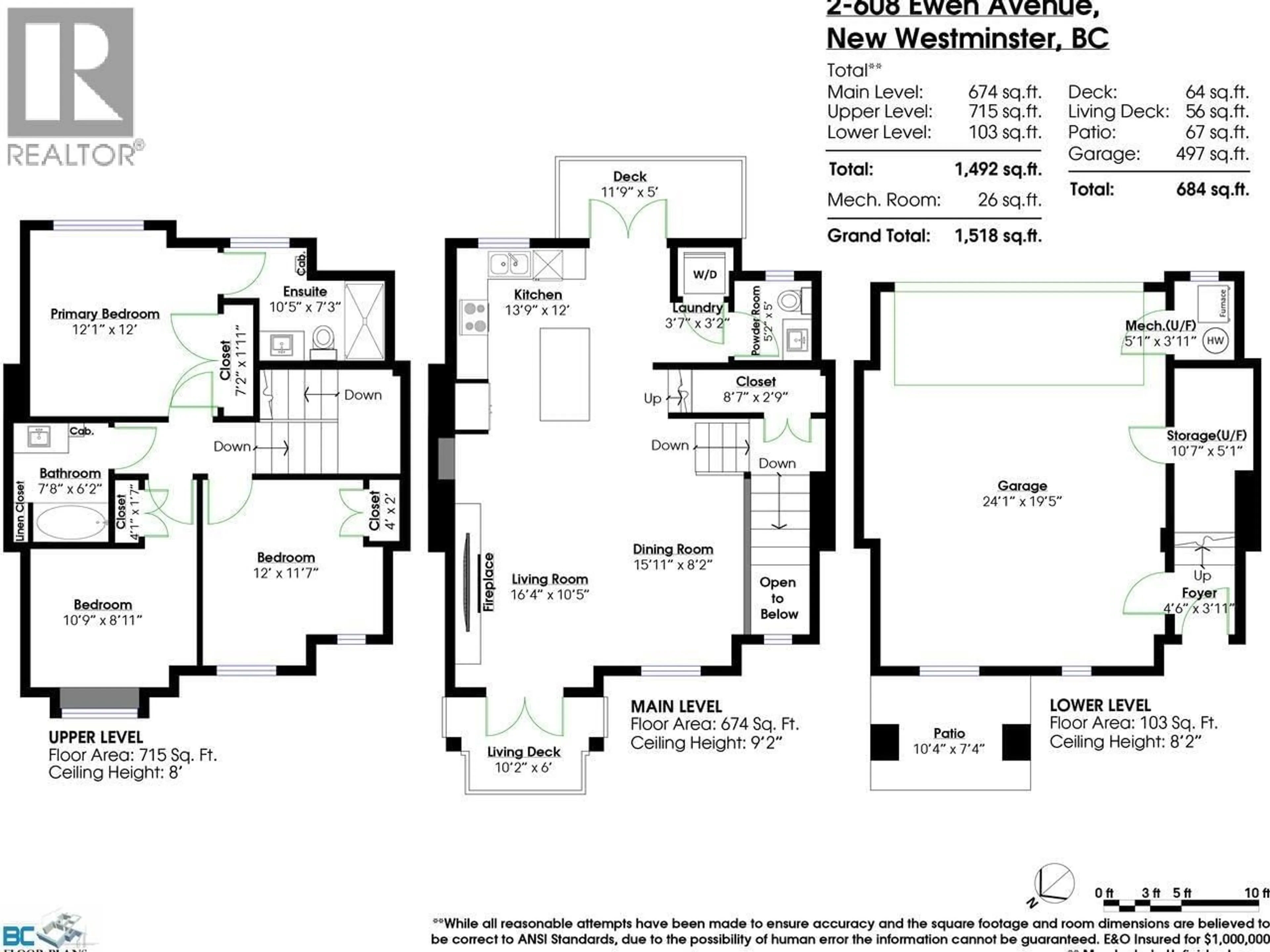 Floor plan for 2 - 608 EWEN AVENUE, New Westminster British Columbia V3M0M8