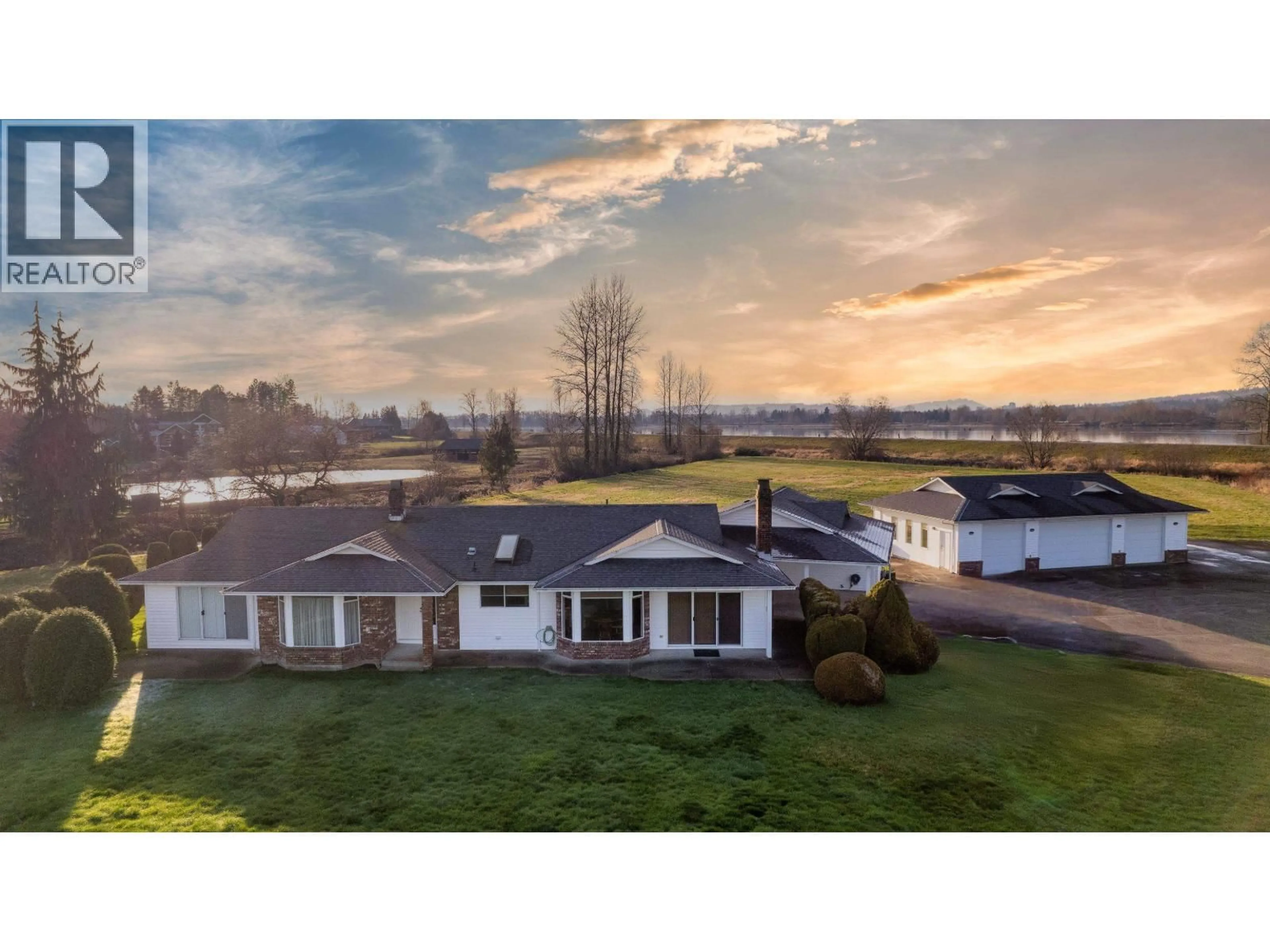 A pic from outside/outdoor area/front of a property/back of a property/a pic from drone, water/lake/river/ocean view for 15145 HARRIS ROAD, Pitt Meadows British Columbia V3Y1Z1