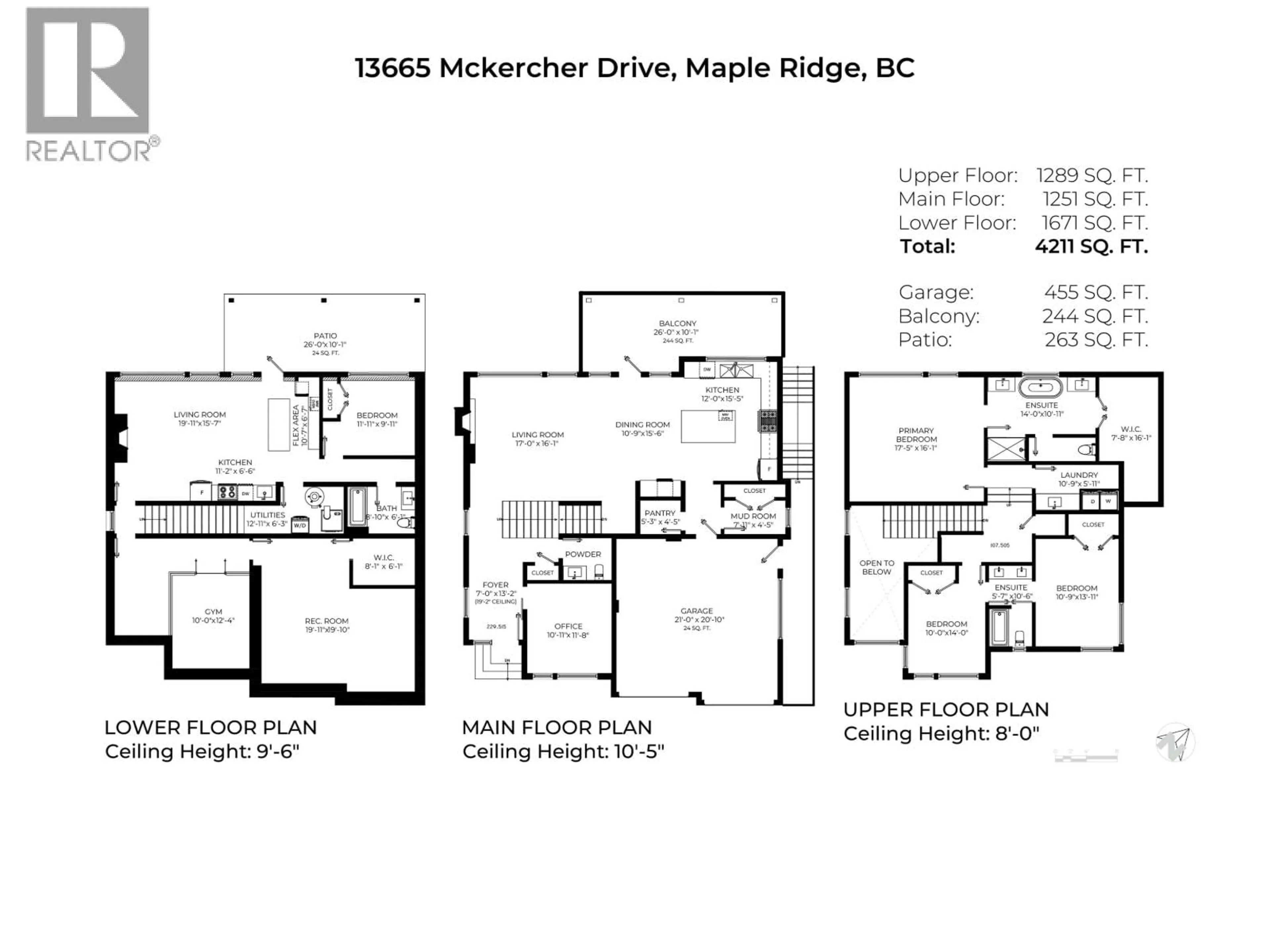 Floor plan for 13665 MCKERCHER DRIVE, Maple Ridge British Columbia V4R0E1