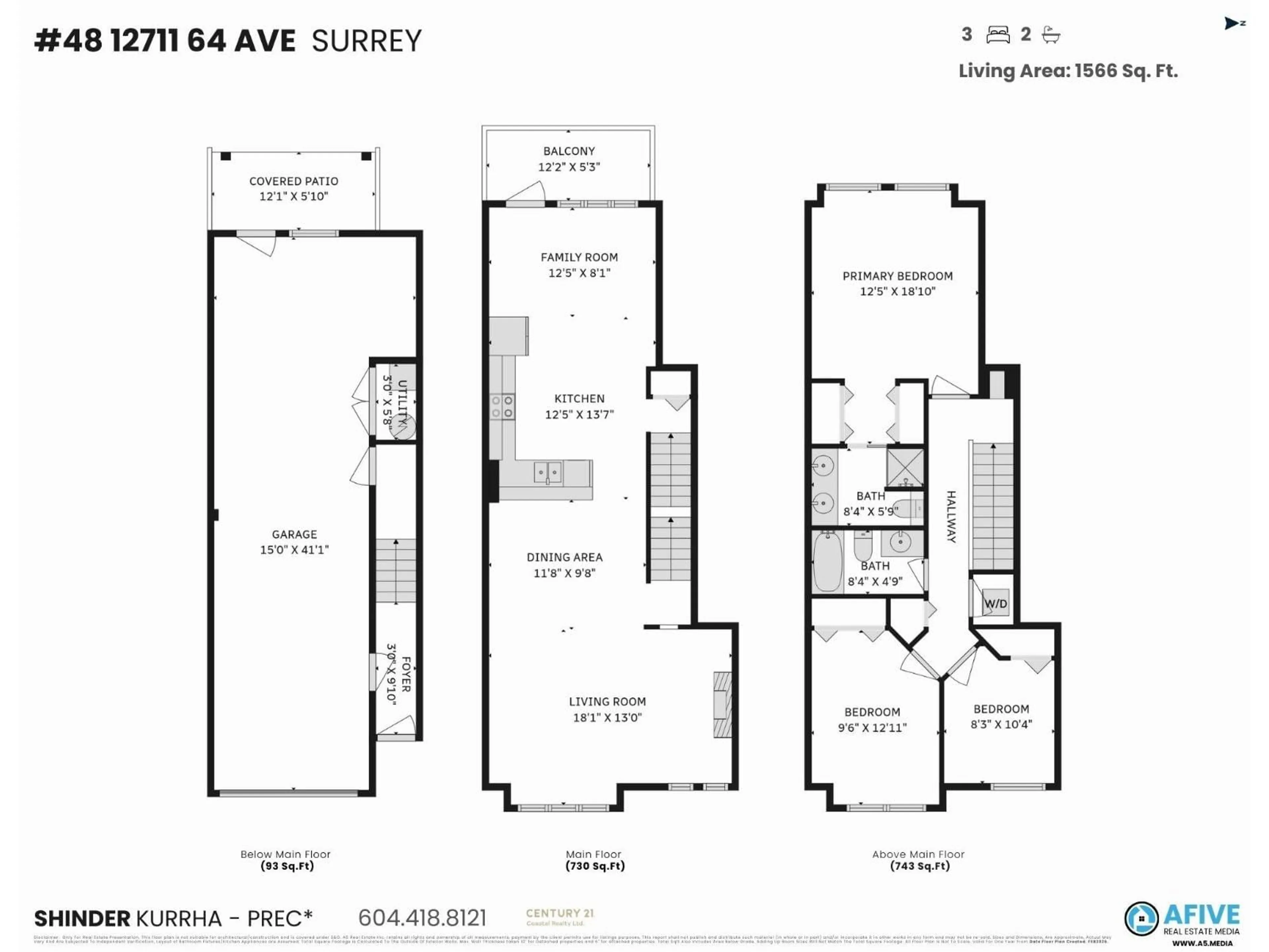 Floor plan for 48 - 12711 64 AVENUE, Surrey British Columbia V3W1X1